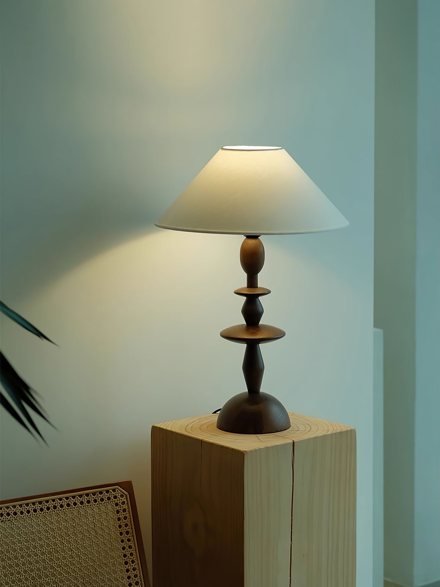 Handcrafted Wooden Table Lamp - Natural Wood Finish, Modern & Rustic Home Decor for Living Room, Bedroom, or Office - Perfect for Cozy Reading Nooks & Ambient Lighting