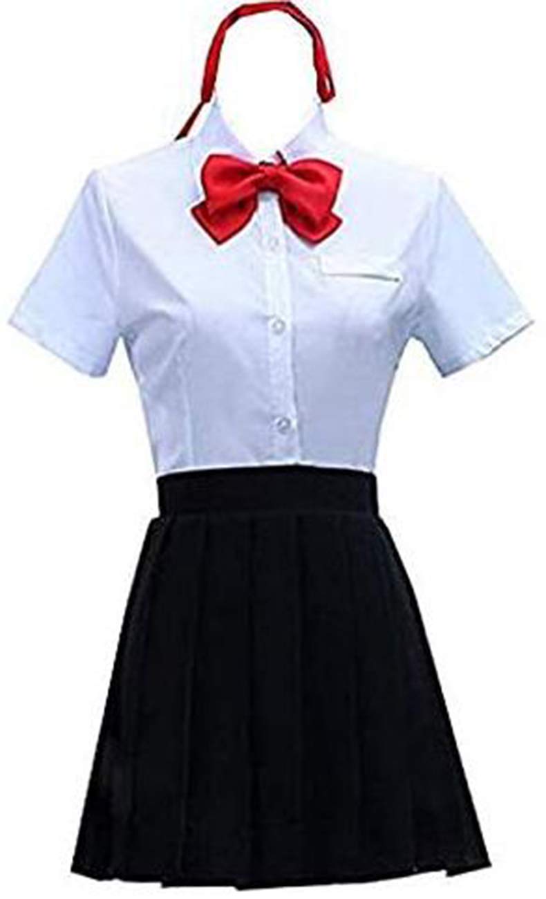 HonRmon Anime Miyamizu Mitsuha Cosplay Costume - White Japanese School Uniform Dress for Women & Girls | Perfect for Halloween, Cosplay Events & Anime Conventions