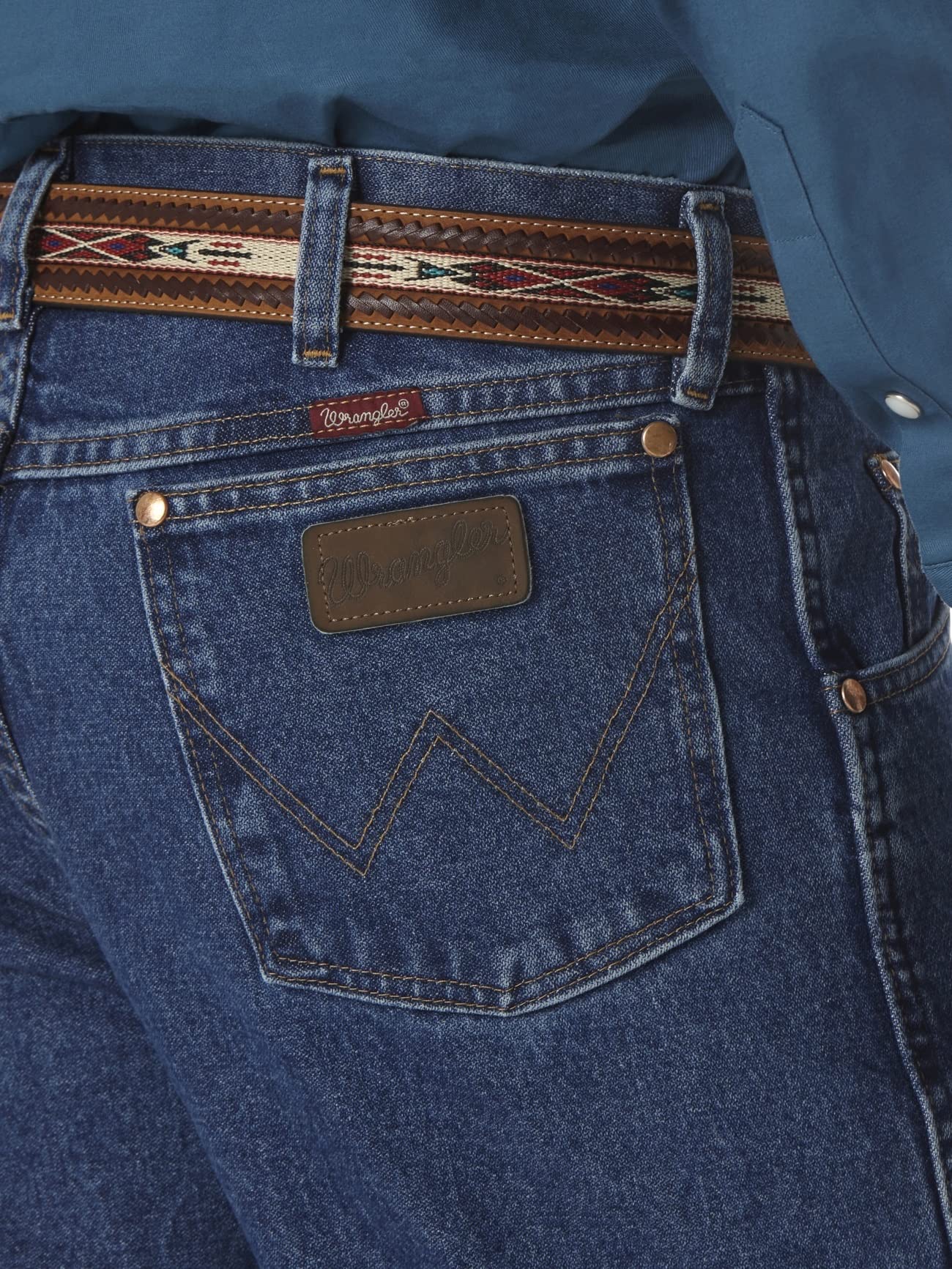 Wrangler Men's Cowboy Cut Relaxed Fit Jeans - Classic Denim Pants for Casual Wear, Work & Outdoor Activities