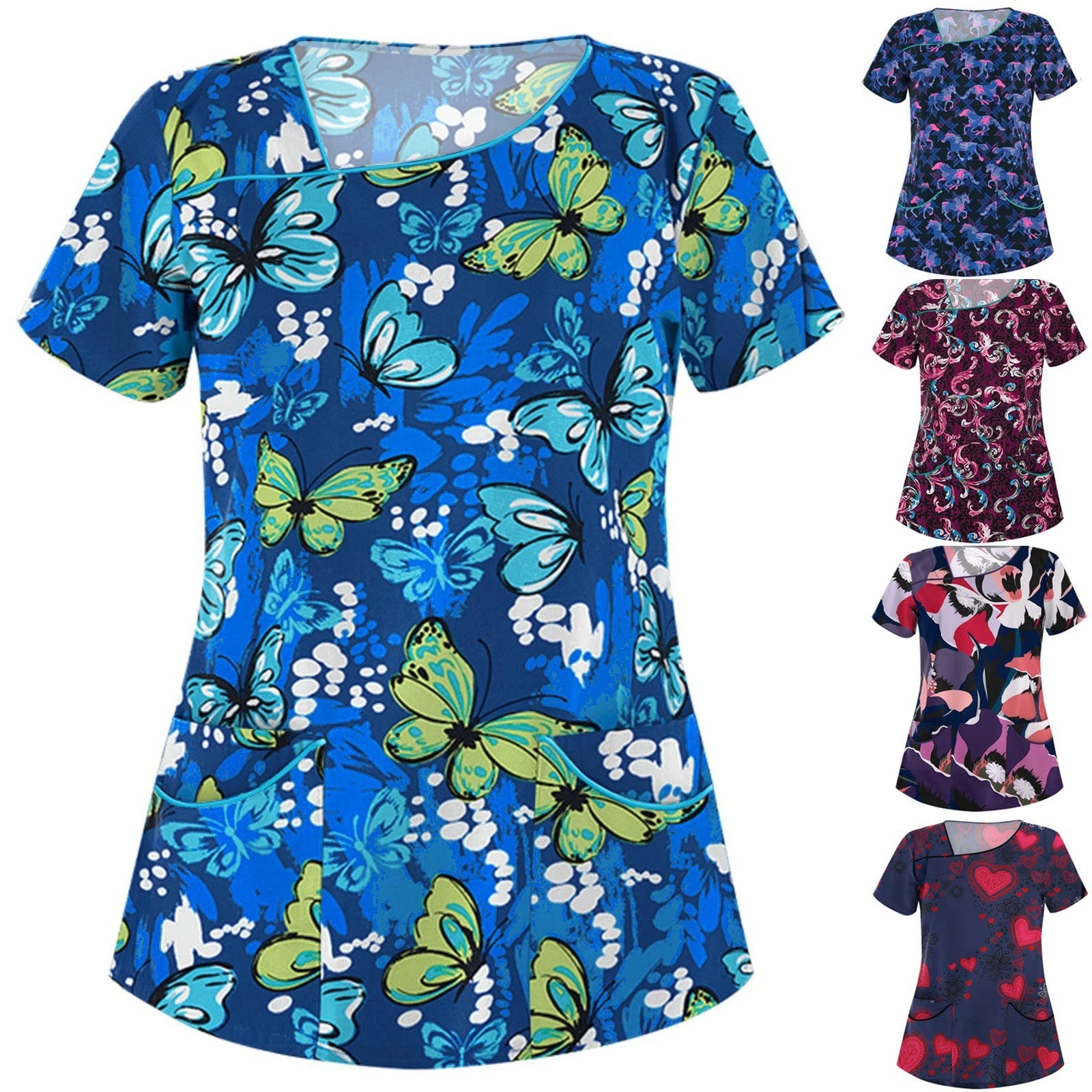 Plus Size Scrubs for Women - Classic & Comfortable Loose Scrub Tops for Nurses, Doctors & Healthcare Workers - Breathable Medical Uniforms for Long Shifts