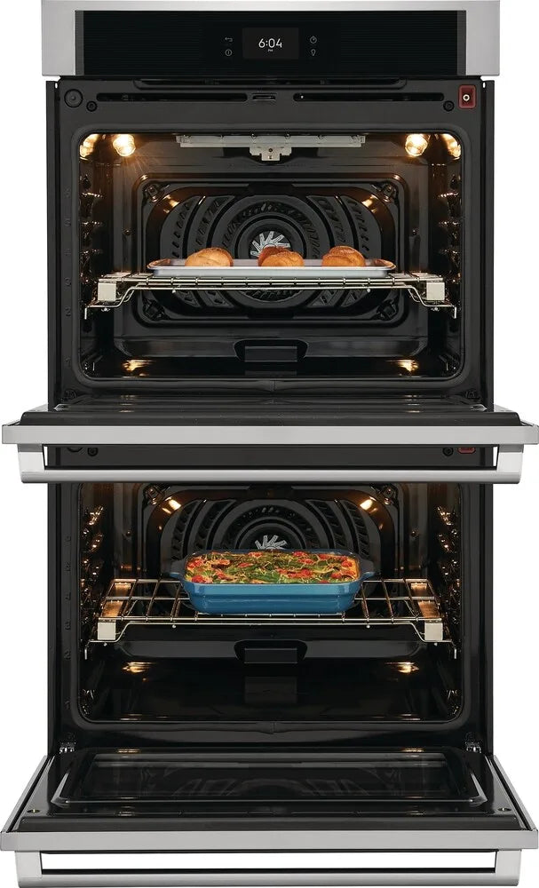 Electrolux 30 Inch Smart Electric Double Wall Oven with WiFi - Stainless Steel ECWD3012AS for Modern Kitchens & Baking Enthusiasts