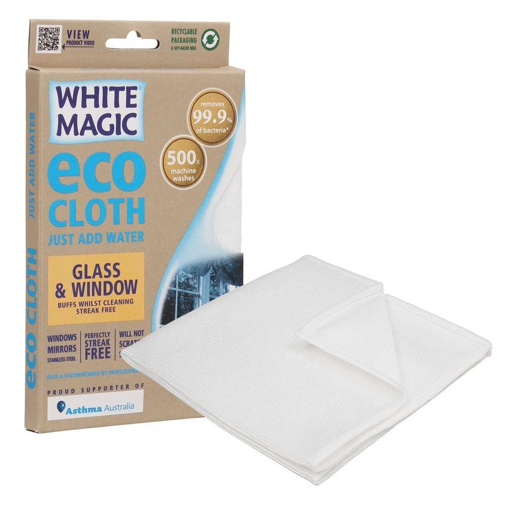 Premium White Magic Microfiber Window & Glass Cleaning Cloth - Eco-Friendly, Streak-Free Cleaning for Windows, Mirrors, and Screens - Perfect for Home, Office, and Car Use