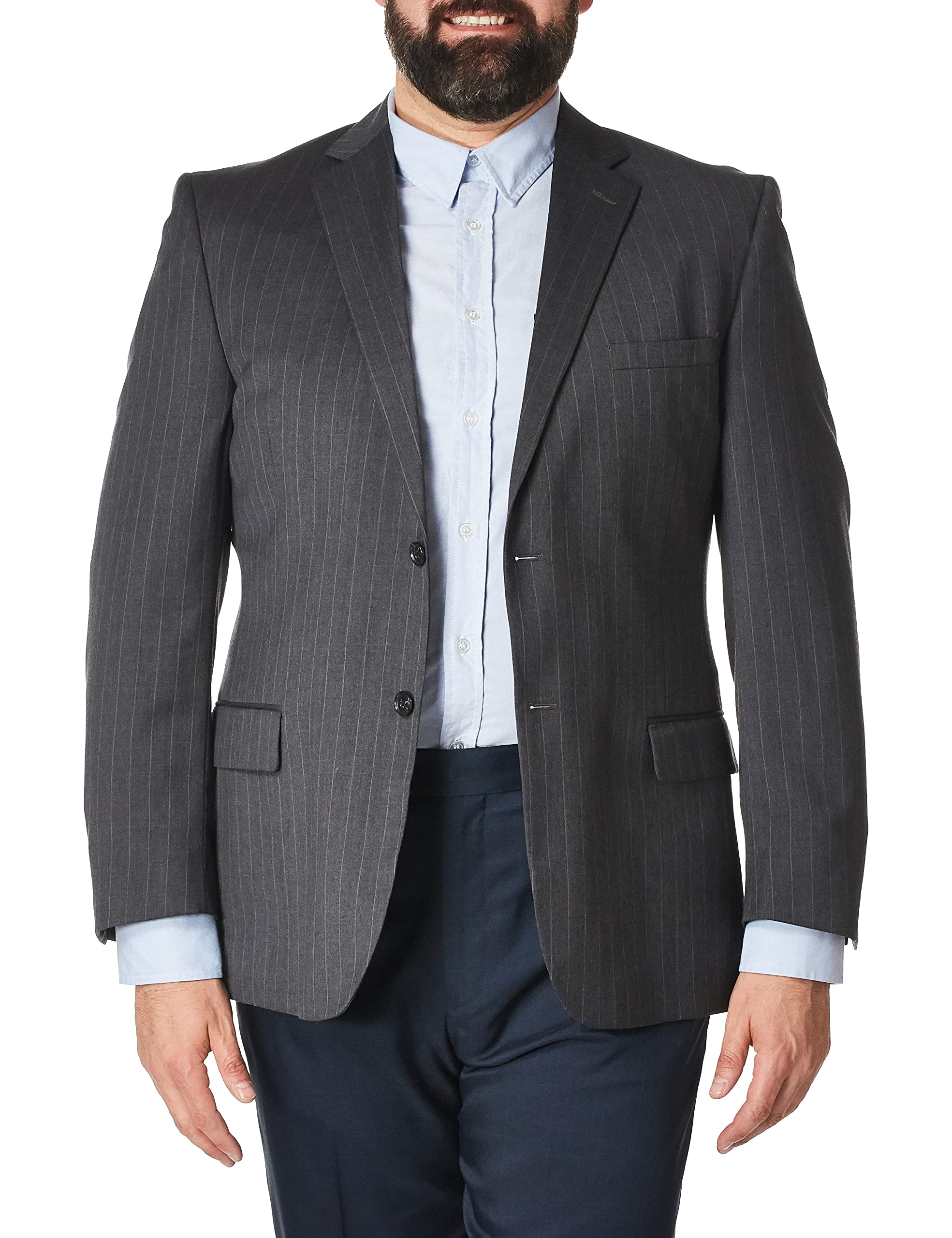 Premium Men's High-Twist Wool Suit Jacket - Classic Business & Formal Blazer for Office, Weddings & Special Occasions