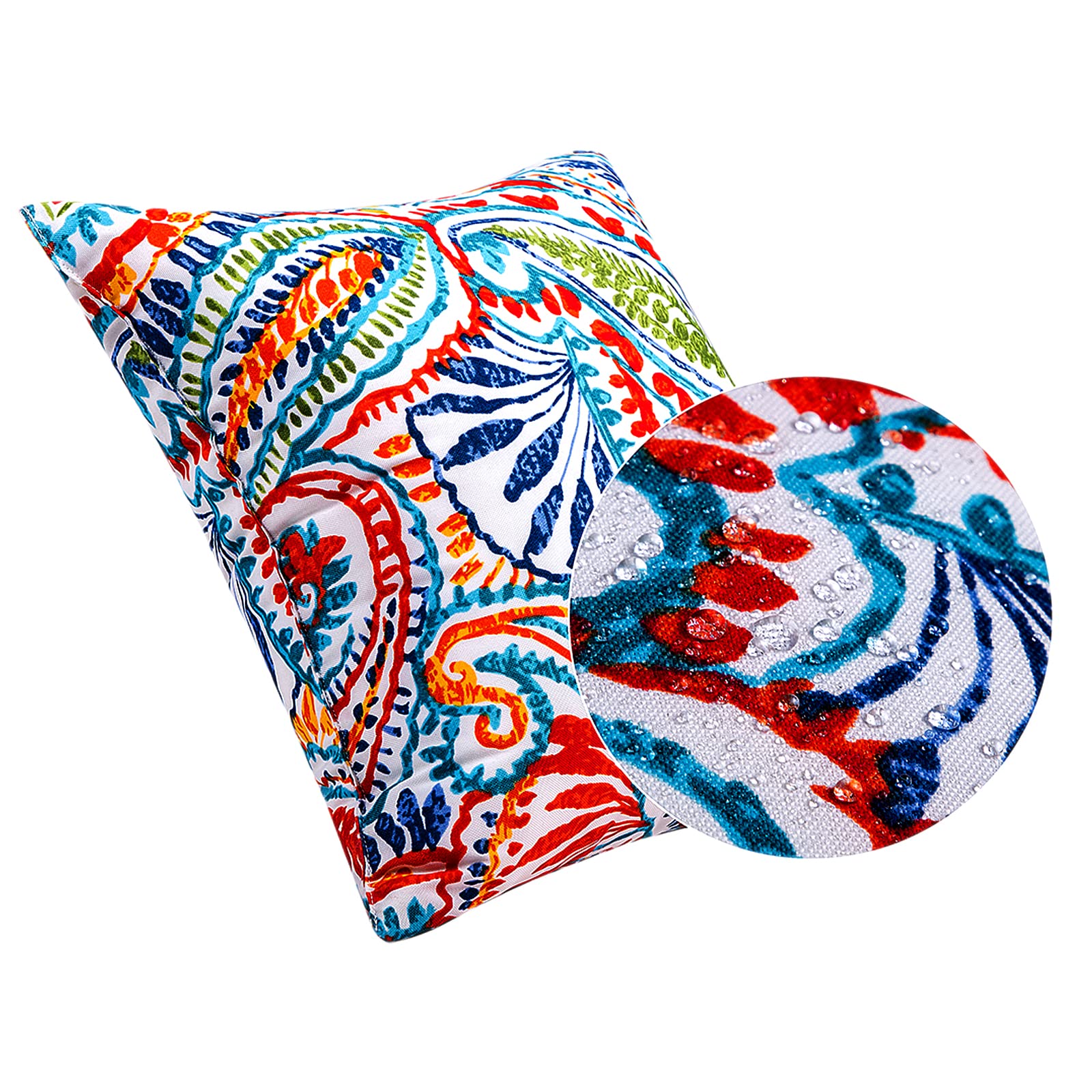 JMGBird Waterproof Outdoor Pillows Set of 2 - 18×18 Inch Decorative Throw Pillows with Insert for Patio Furniture, Garden, Poolside & Porch Use