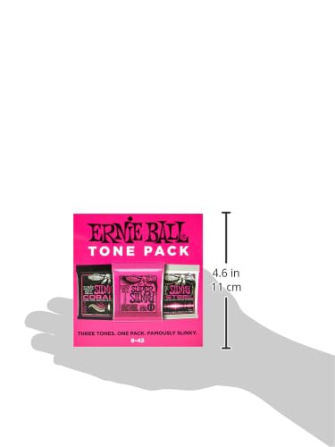 Ernie Ball Super Slinky Electric Guitar Strings 9-42 Gauge - Nickel Wound for Bright Tone & Longevity (Pack of 3) | Perfect for Rock, Blues & Studio Recording