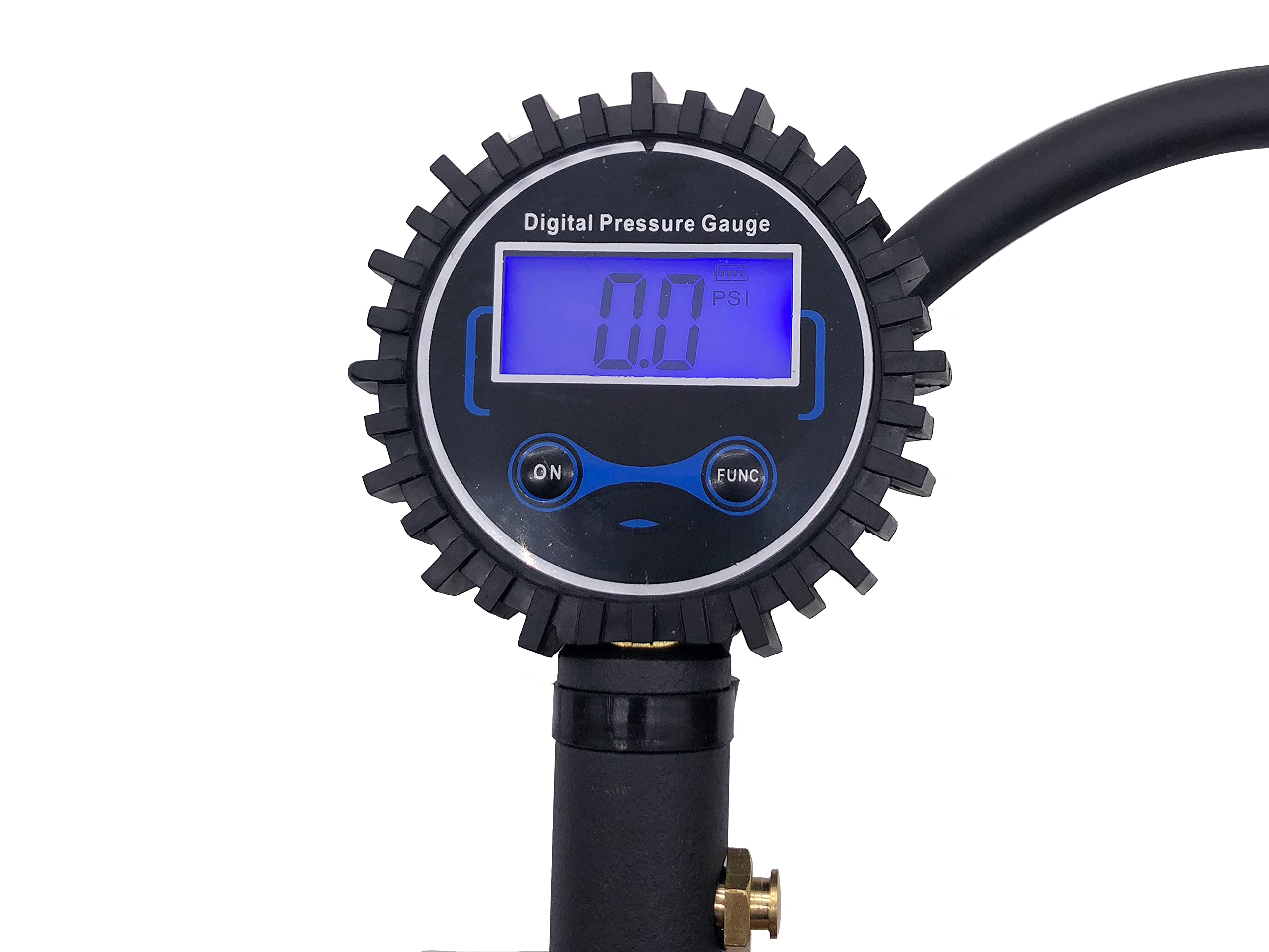 200 PSI Digital Tire Pressure Inflator & Gauge with 4 Measurement Units - Includes Air Chuck, Batteries, Teflon Tape & 1/4NPT Fitting (Black) - Perfect for Car, Truck, Motorcycle & Bicycle Maintenance