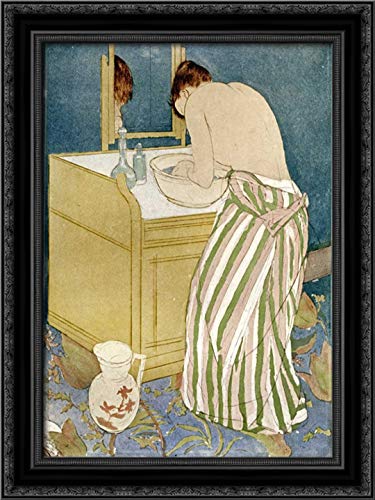 Canvas Art in a Black Ornate Wood Frame