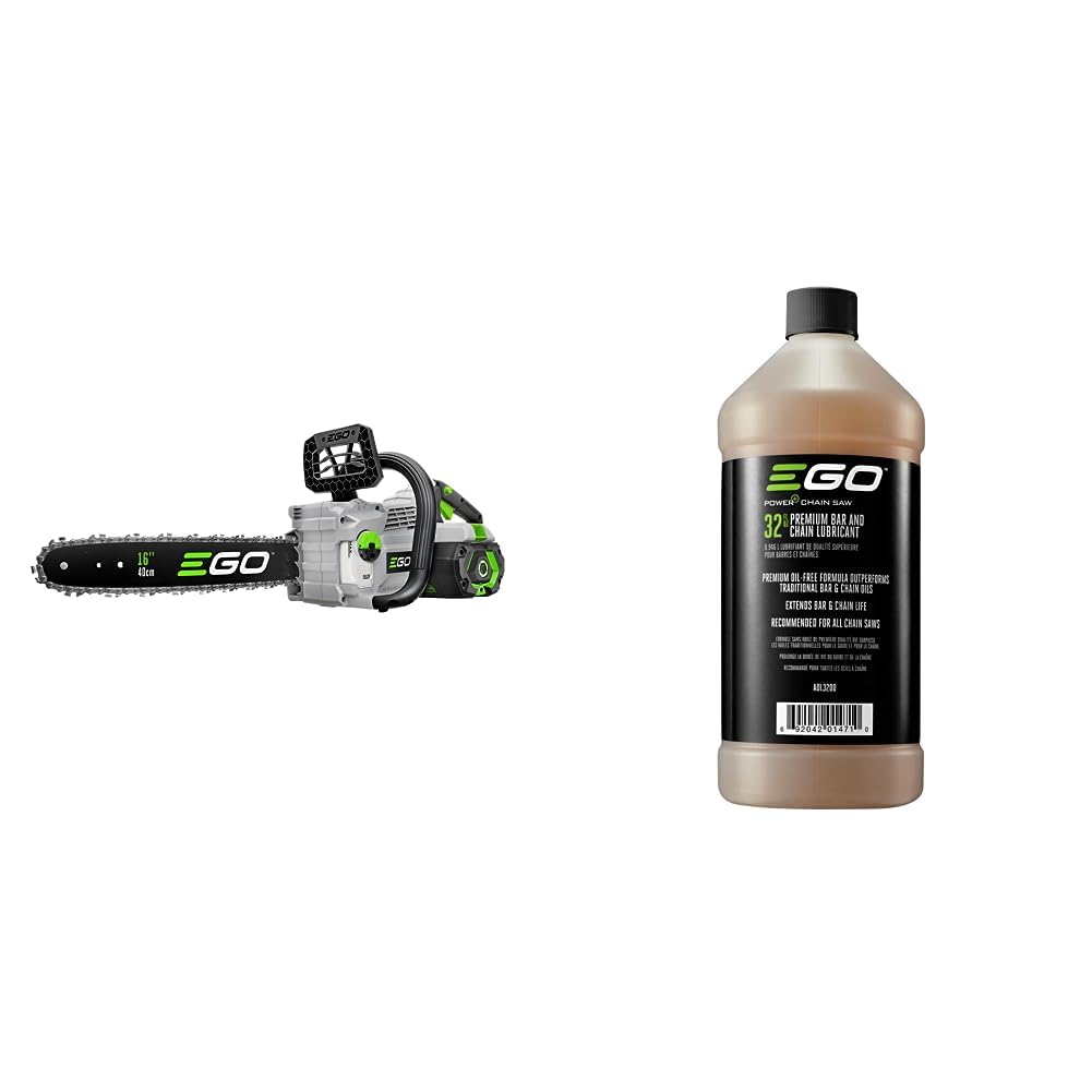 EGO Power+ 56V Cordless Chainsaw 16-Inch with Bar Oil & Fast Charger - Perfect for Tree Trimming, Firewood Cutting, and Yard Maintenance