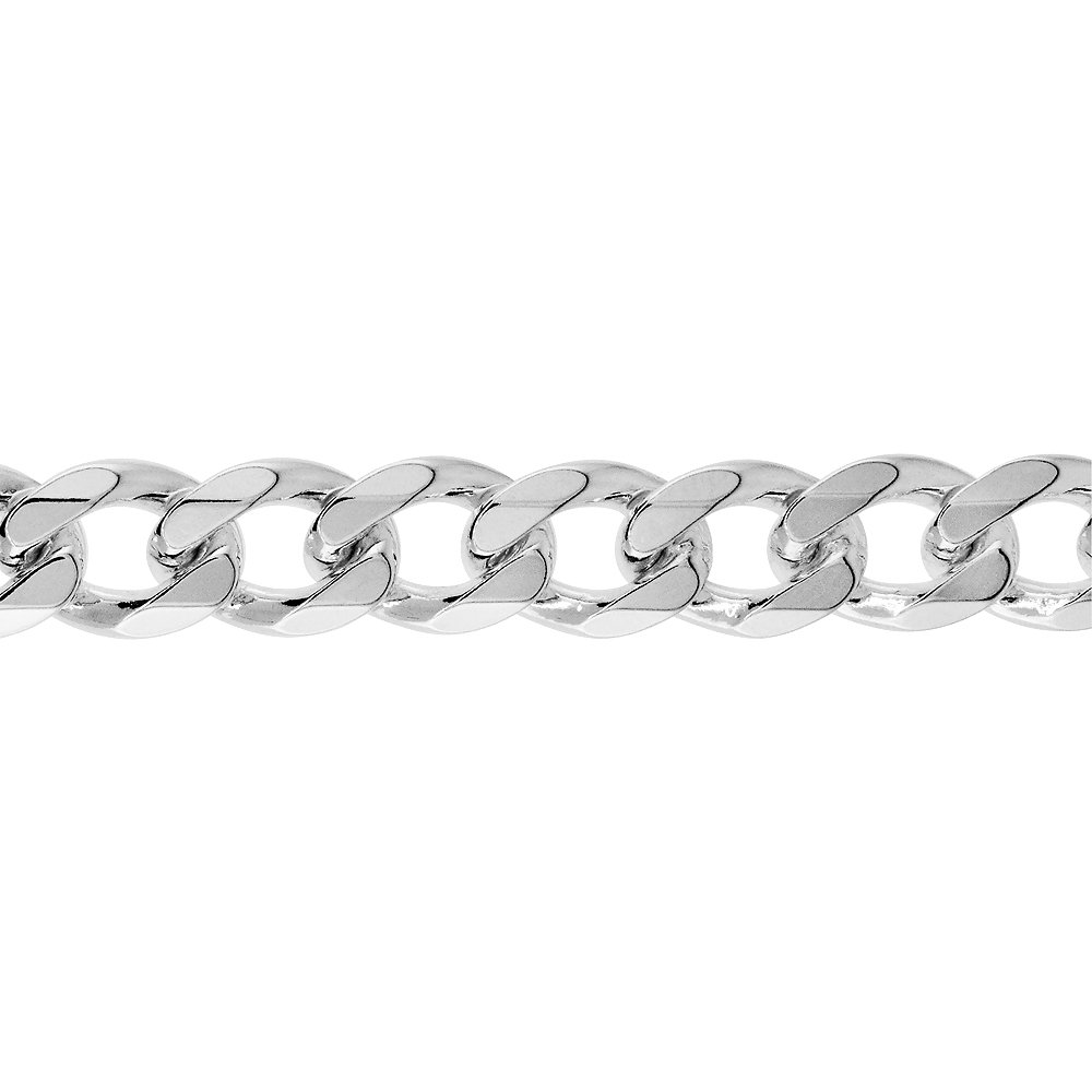 Premium Sterling Silver 8mm Curb Cuban Link Chain Necklace & Bracelet Set for Men & Women - Nickel Free, Italian Crafted (7-36 Inch) - Perfect for Gifts, Weddings & Everyday Fashion