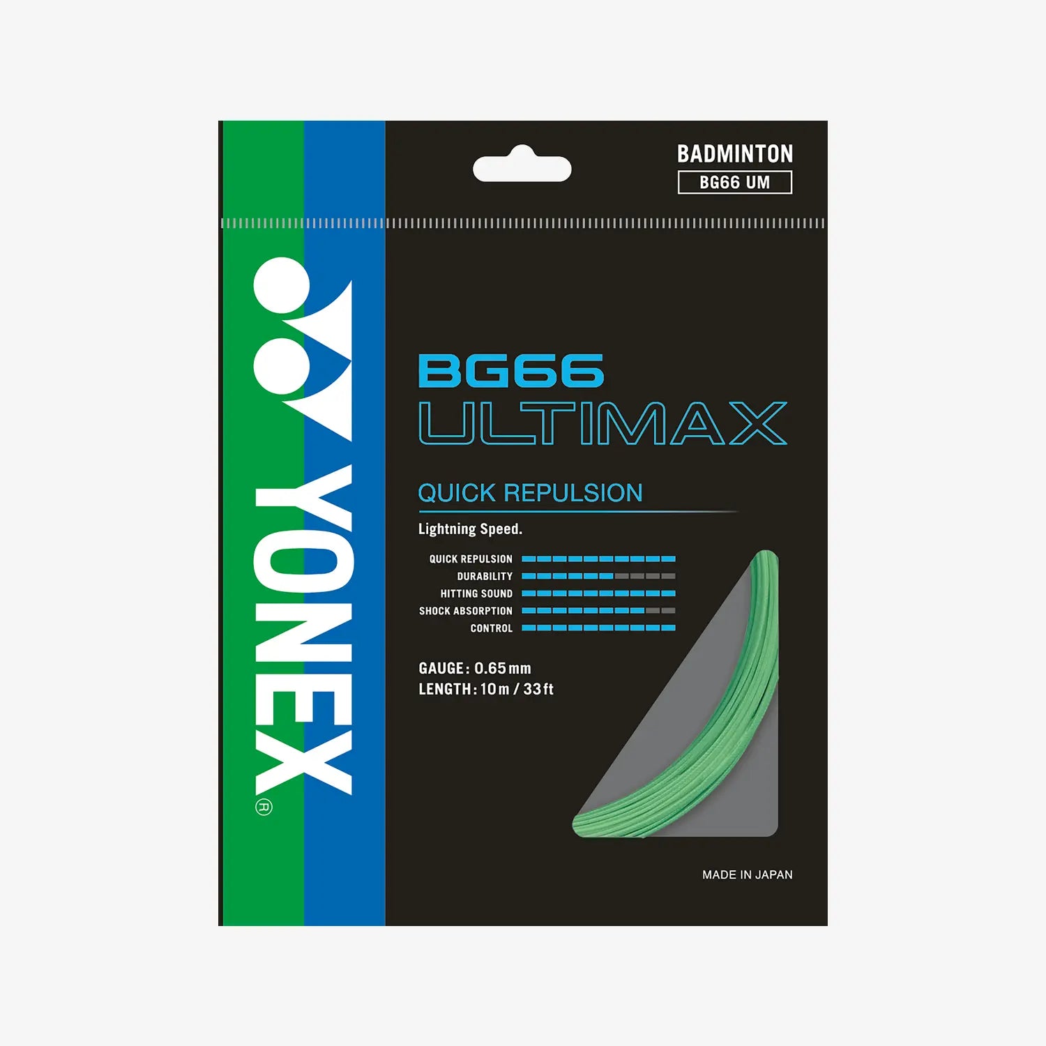 Yonex BG 66 Ultimax Badminton String - 10m Length, 9 Color Options | High-Performance String for Competitive Play & Professional Badminton Training