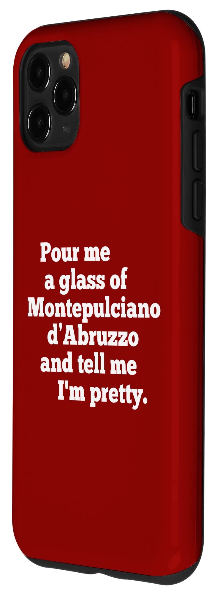 iPhone 11 Pro Max Case for Wine Lovers - Funny Montepulciano d'Abruzzo Italian Red Wine Design | Perfect Gift for Sommeliers & Wine Enthusiasts | Protective Phone Cover for Parties, Vineyard Visits & Wine Tasting Events