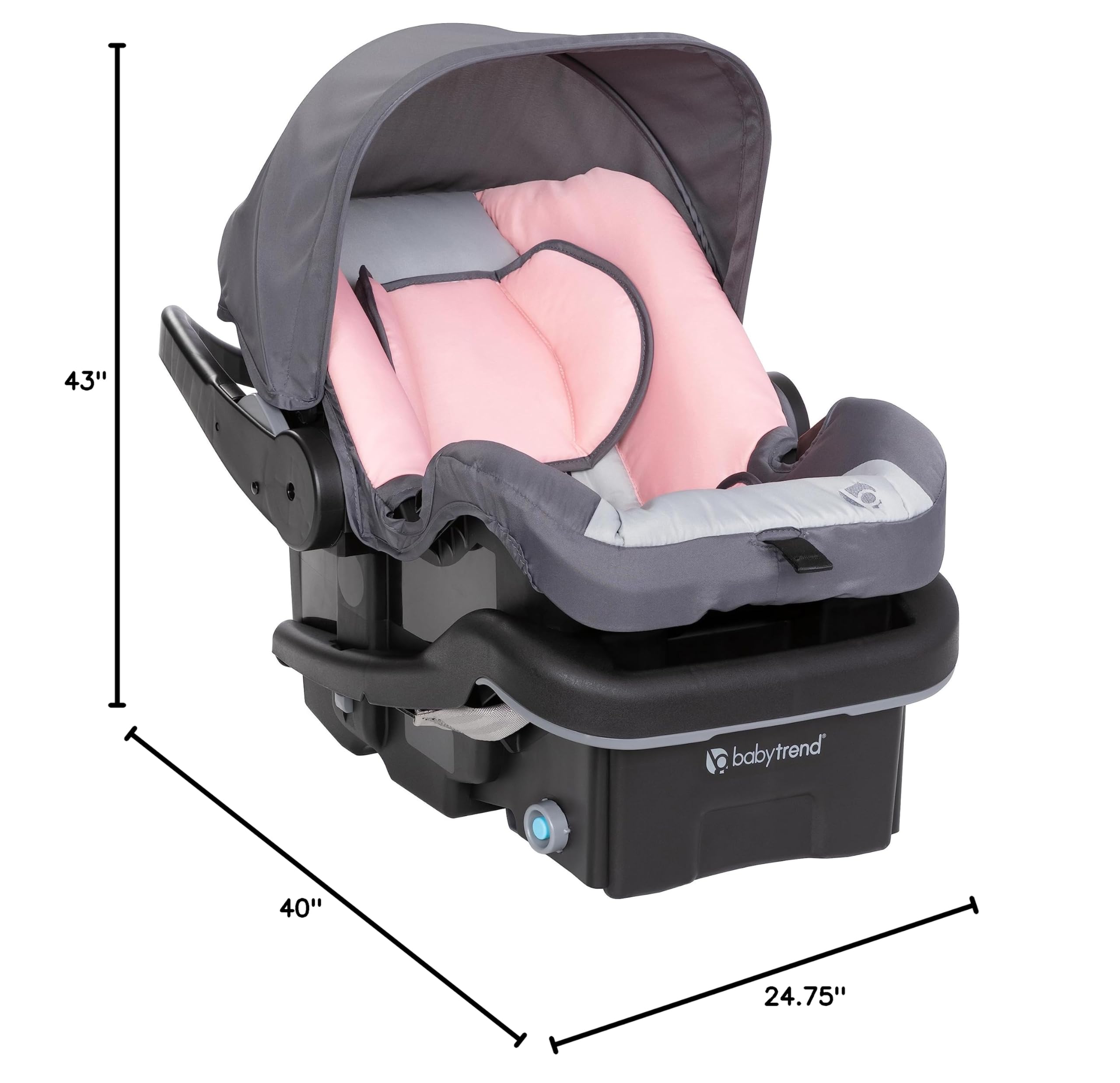 Baby Trend Passport® Switch 6-in-1 Modular Stroller Travel System with EZ-Lift™ PLUS Infant Car Seat - Dash Pink | Convertible Stroller for Newborn to Toddler | Perfect for Travel, Shopping & Daily Outings