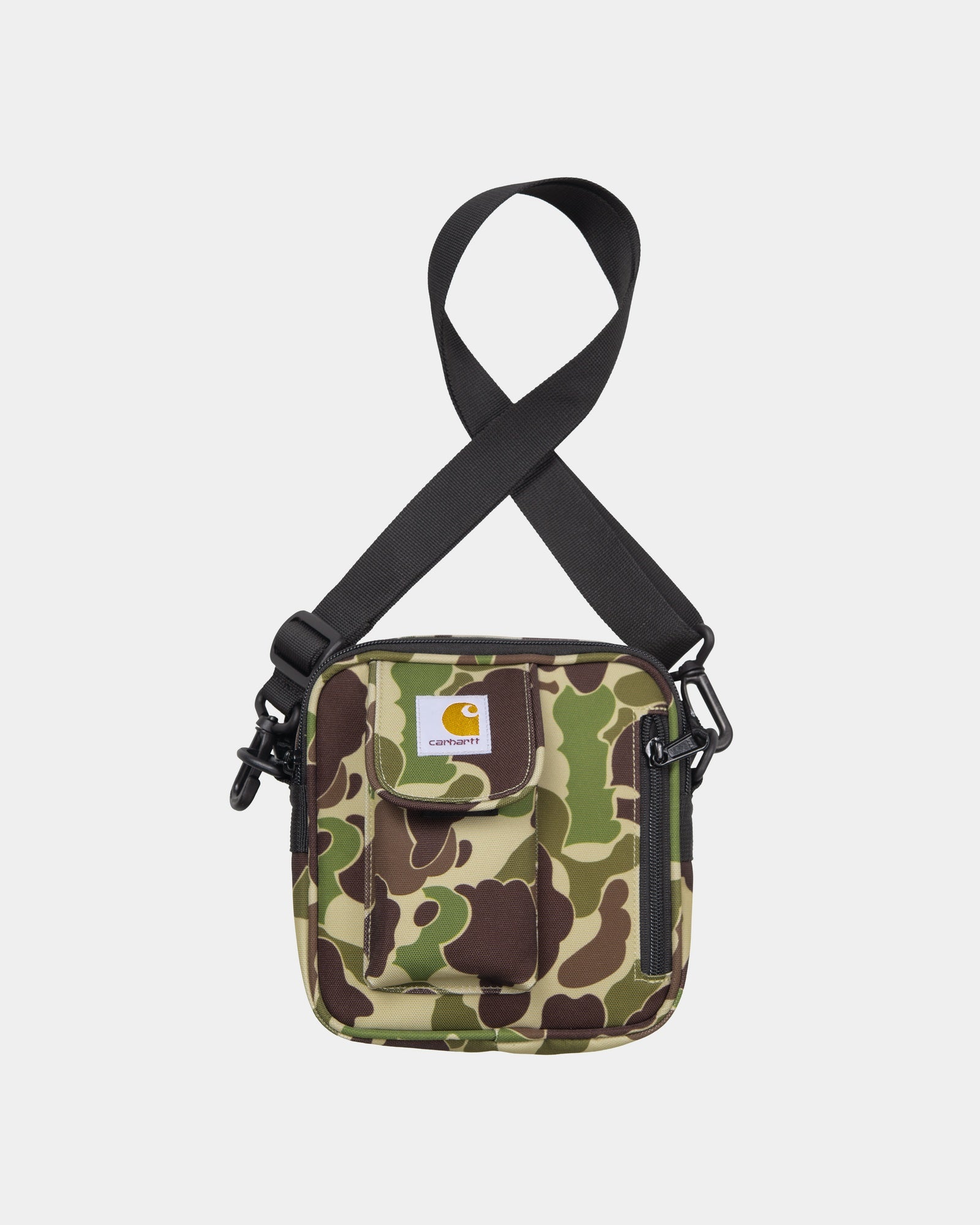 Essentials Bag - Green Camo Duck Canvas Backpack for Men & Women | Durable Outdoor Hiking, Travel & Everyday Use