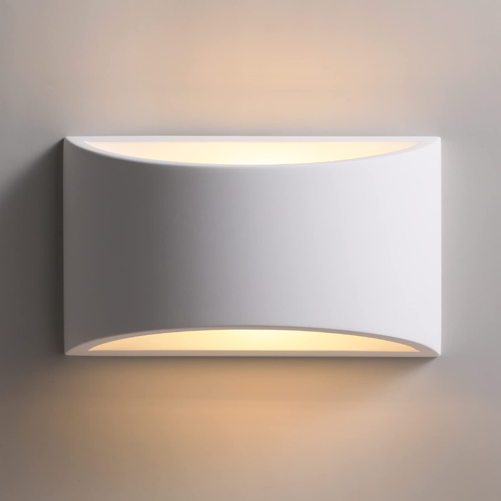 TLGREEN Modern LED Wall Sconce Light - Up & Down Lighting with Warm White G9 Bulb Included - Indoor Plaster Wall Wash Lamp for Living Room, Hallway, Staircase - Perfect for Ambient & Accent Lighting in Bedrooms & Entryways