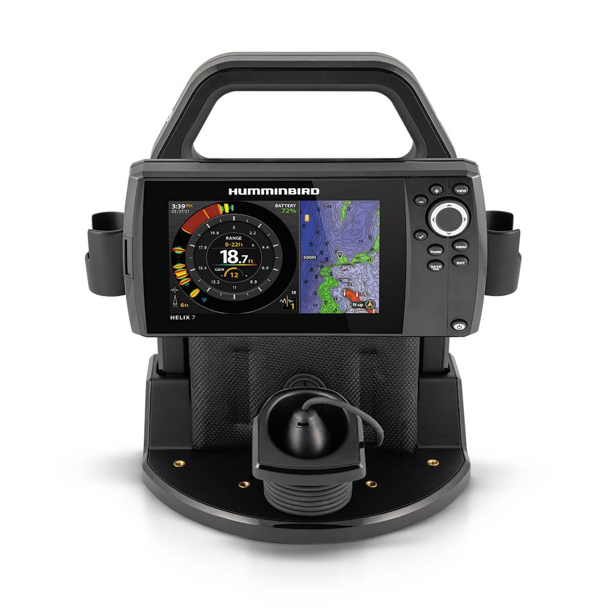 Humminbird 411760-1 ICE Helix 7 CHIRP GPS G4 All-Season Fish Finder - Ice Fishing & Open Water Fishing Electronics with GPS Navigation