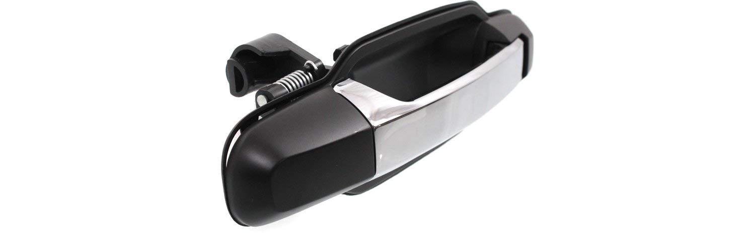 Evan Fischer Chrome Front & Rear Exterior Door Handle Set of 4 for 2003-2009 Kia Sorento - Driver & Passenger Side with Primed Bezel | Easy Installation & Durable Replacement for Car Door Repair