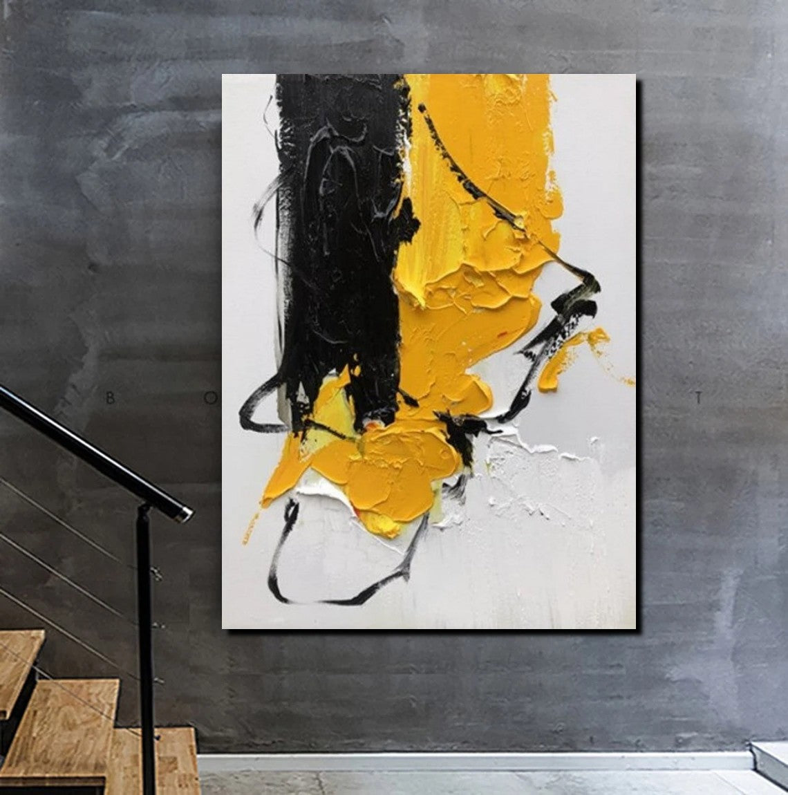 Abstract Acrylic Paintings for Living Room Behind Sofa & Bedroom Decor | Contemporary Palette Knife Canvas Wall Art | Buy Modern Art Online | Perfect for Home & Office Decoration