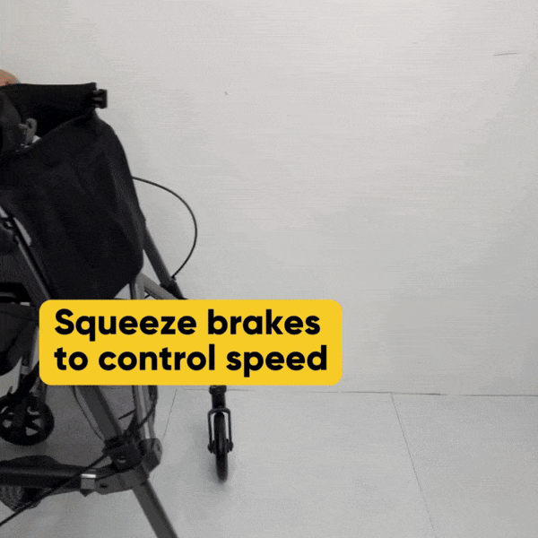 Stander EZ Fold N Go Rollator Walker - Lightweight Folding Mobility Aid for Seniors & Adults - Ideal for Travel, Shopping & Outdoor Use