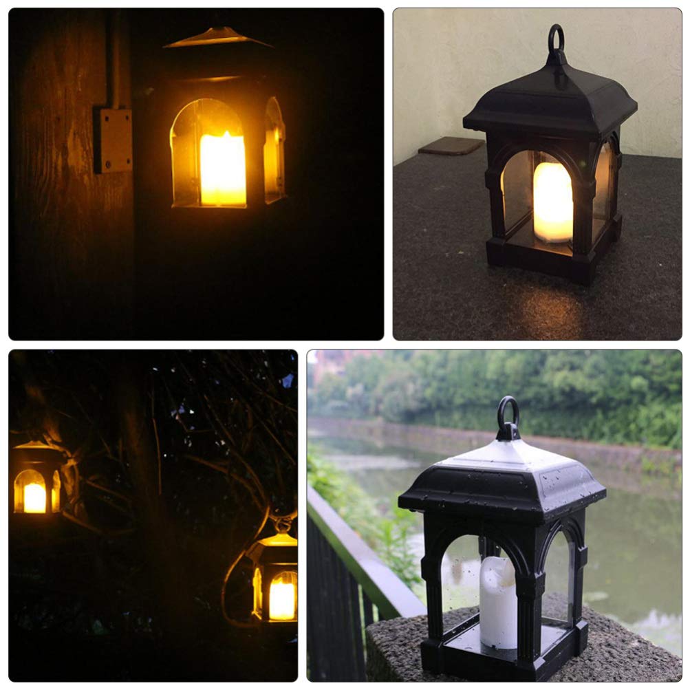 Solar Powered Hanging Lantern - Outdoor Garden Decor with Wind & Candle Effect, Waterproof LED Solar Light for Patio, Yard, Pathway & Camping (Set of 2) - Perfect for Backyard Parties, Wedding Decor & Romantic Ambiance