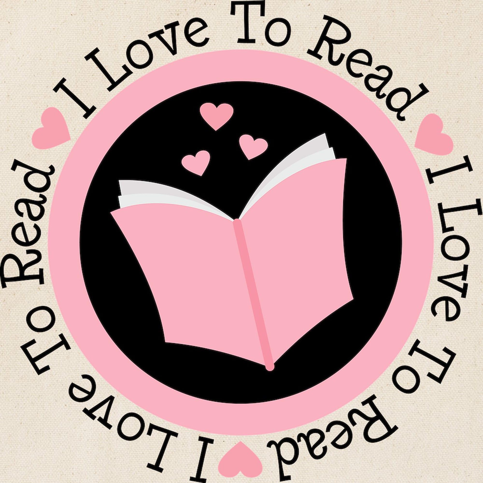 I Love To Read Books Tote Bag - Natural Canvas Reusable Shopping Bag for Book Lovers, Library Visits & Eco-Friendly Grocery Trips