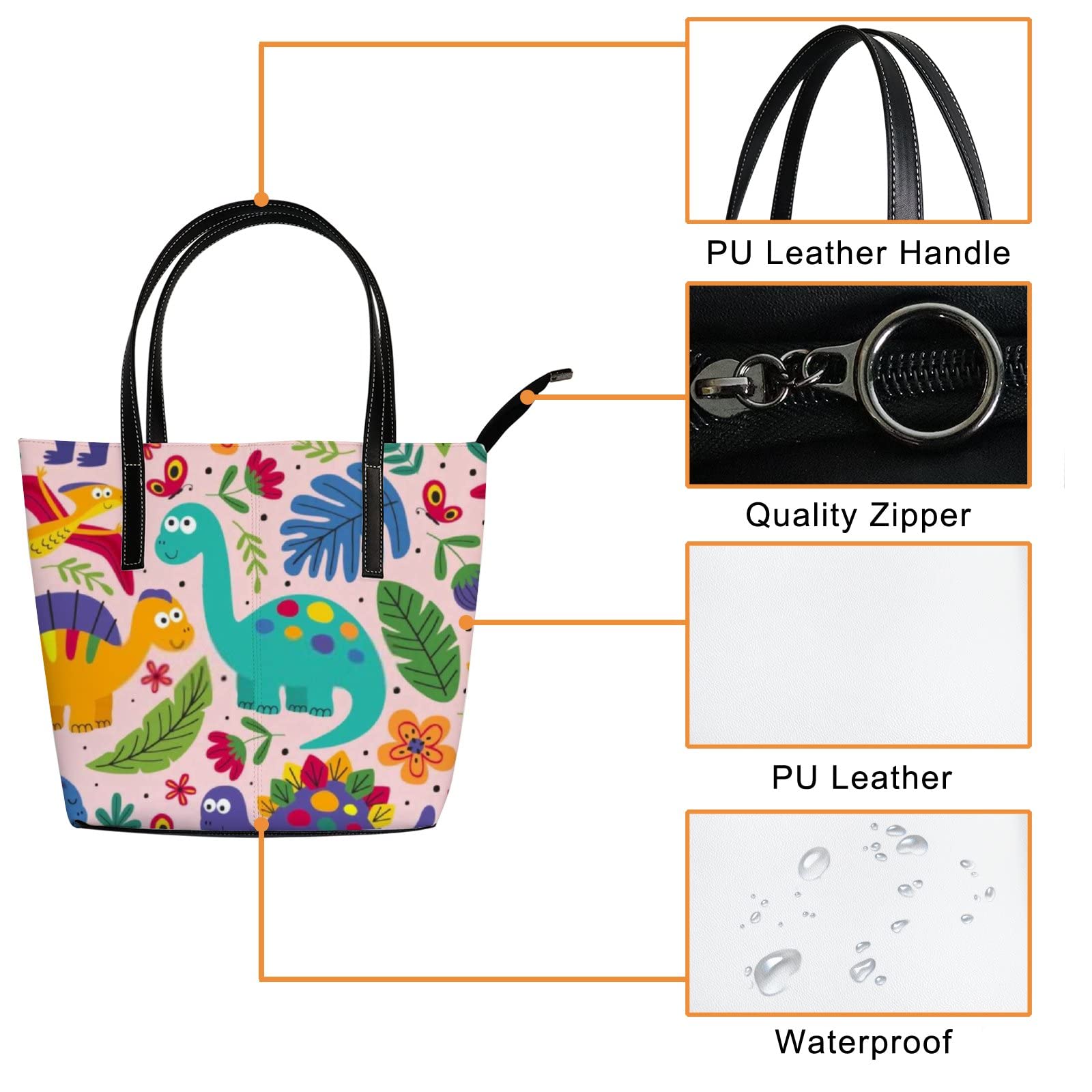 Women's Leather Crossbody Handbag & Work Tote with Zipper - Stylish Coach-Inspired Purse for Office, Travel & Everyday Use