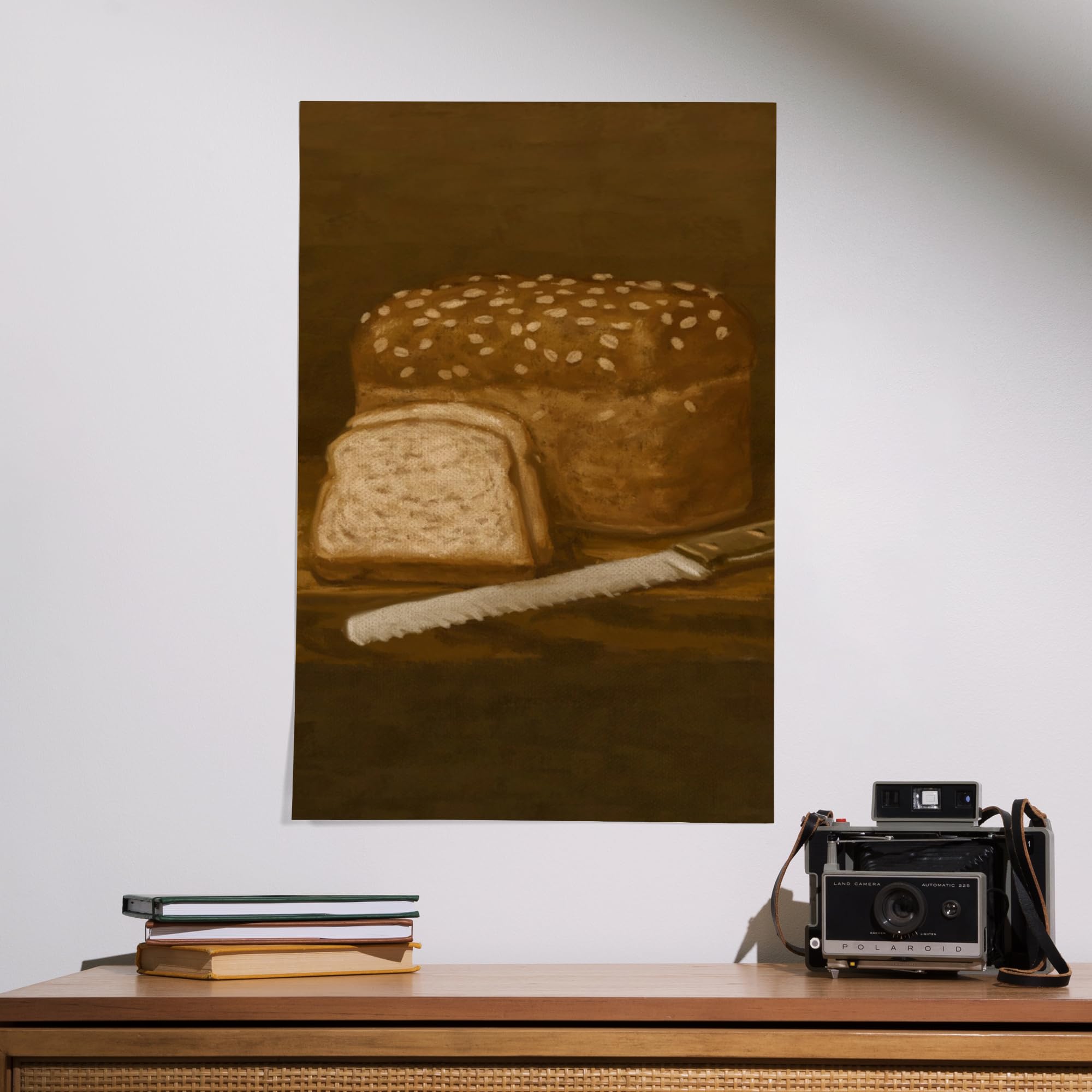 Lantern Press 16x24 Inch Giclee Art Print - Multi-Grain Bread Oil Painting Wall Decor for Living Room, Kitchen & Dining Area