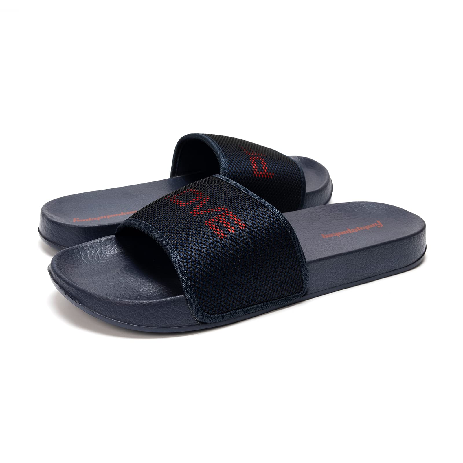 **FunkyMonkey Men's Casual Slide Sandals - Comfortable Indoor/Outdoor Slippers for Beach, Pool & Lounging**
