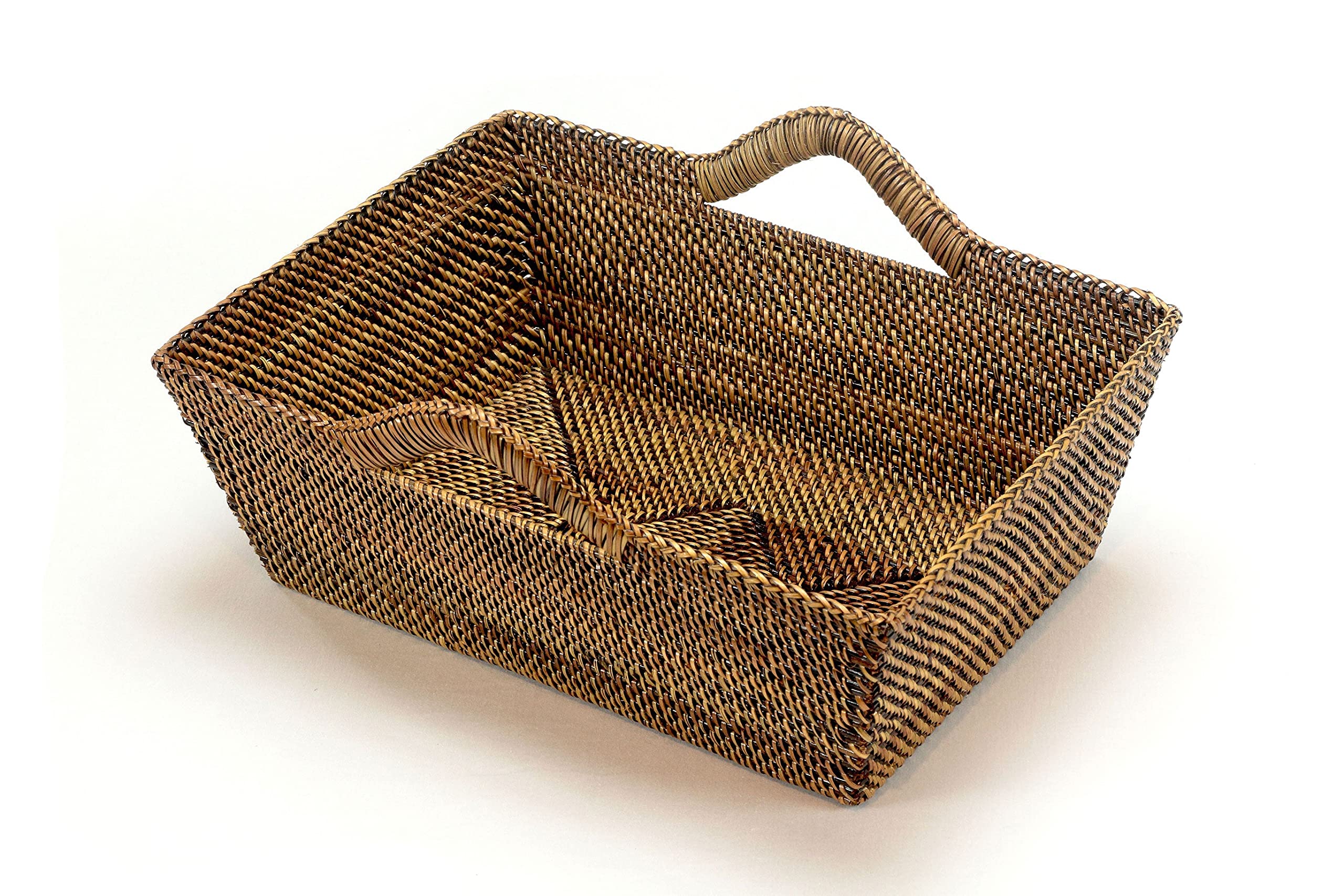 Stylish Woven Storage Basket with Handles - Medium Size Home Organization for Bedroom, Bathroom & Nursery | Perfect for Toys, Blankets & Laundry