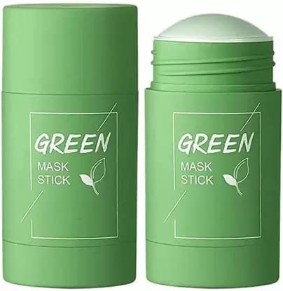 Lusty Soul Green Tea & Vitamin C with Turmeric Clay Face Mask Stick - Brightening, Tan Removal & Glowing Skin Treatment | Natural, Safe for All Skin Types | Pack of 2 | Perfect for Daily Skincare Routine & Spa Days