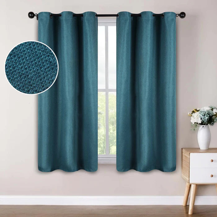 Blackout Curtains Set of 2 Panels - Jaxon Textured Room Darkening Window Drapes for Bedroom, Living Room & Home Theater (54x84 Inches)