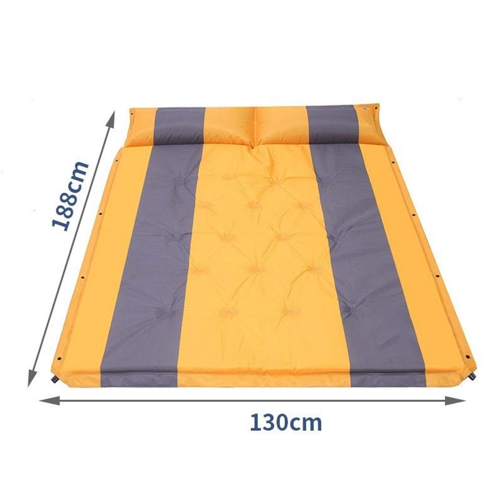 2 Person Self-Inflating Camping Sleeping Pad - Ultralight Compact Air Mattress with Pillow for Backpacking, Hiking & Outdoor Adventures (Green) - Perfect for Couples Camping, Backcountry Trips & Tent Comfort