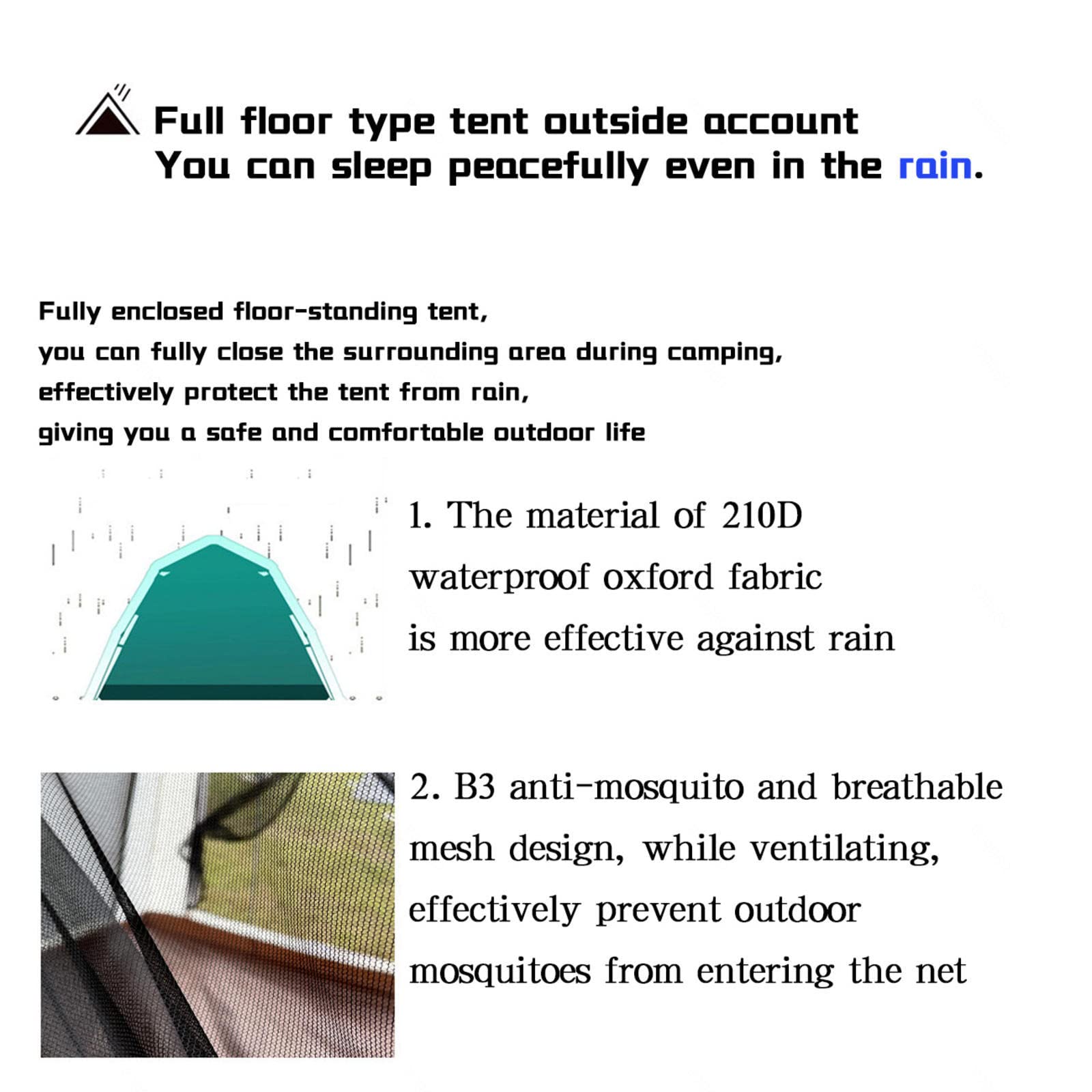 4-Person Camping Tent with Double Doors & 4 Windows - Waterproof, Insect-Proof, Quick Setup & Stable Design for Outdoor Adventures, Hiking, and Family Camping Trips