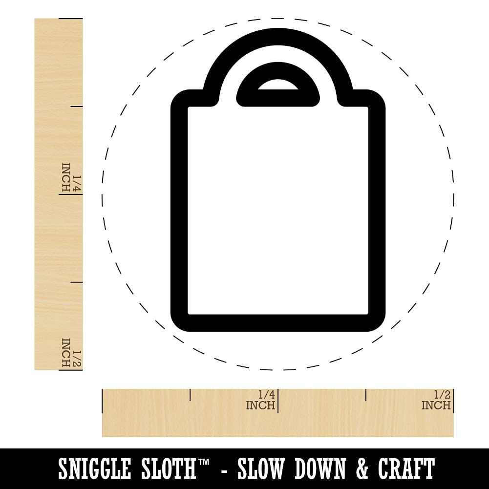 Mini 1/2 Inch Self-Inking Rubber Stamp - Sky Blue Ink for Grocery Tote Bags, Purses & Crafting | Perfect for DIY Planners, Scrapbooking & Gift Wrapping