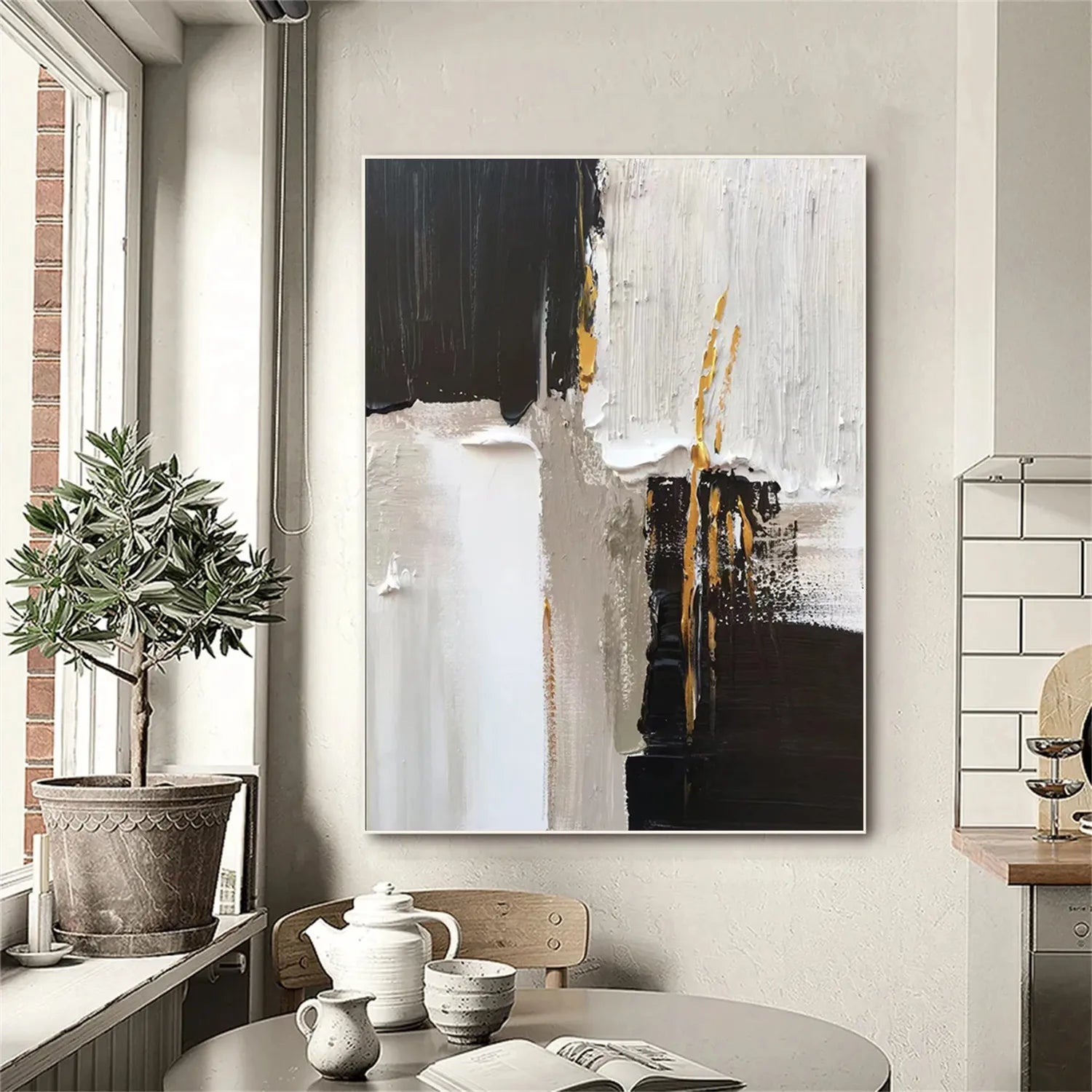 Abstract Painting #AB 250 - Modern Wall Art for Home & Office Decor | Handmade Canvas Artwork for Living Room, Bedroom, or Gift