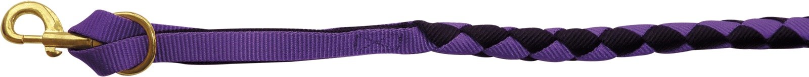 Premium American Equestrian Lead Rope - Purple & Black Horse Training Equipment for Show, Trail Riding & Stable Use