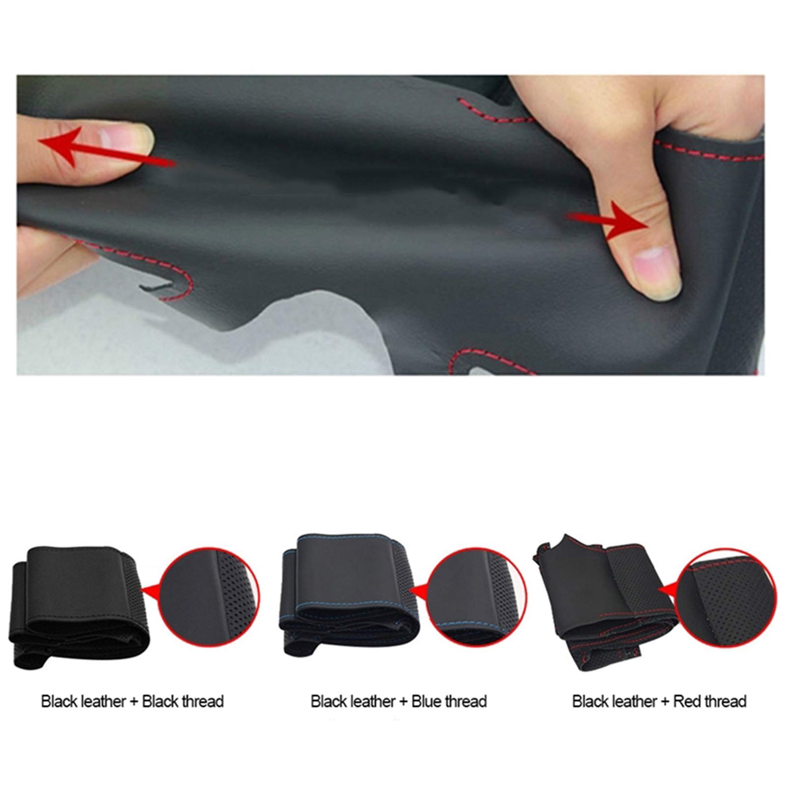Premium Leather Steering Wheel Cover for Lexus ES250 ES300h GS250 GS300h RX270 RX350 - Hand Stitched DIY Upgrade for Comfort & Grip - Perfect for Daily Commute & Long Road Trips