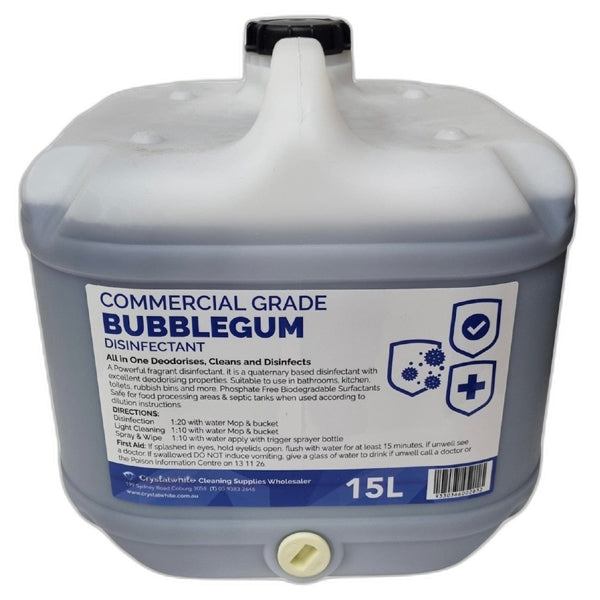 Crystalwhite Bubble Gum Scent Commercial Grade Disinfectant Spray - Kills 99.9% Germs | Ideal for Schools, Gyms & Office Cleaning