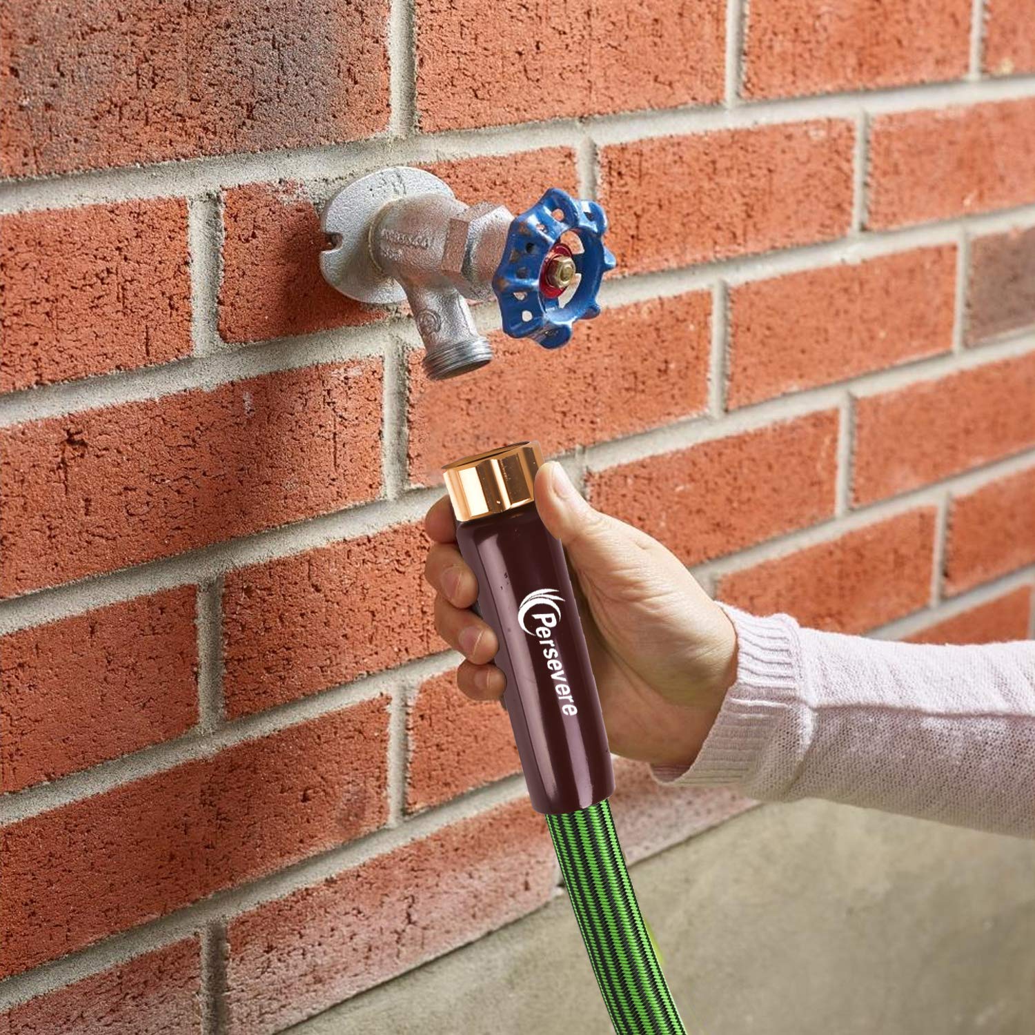 Persevere Lightweight Garden Hose 50FT - Kink-Free, Flexible Water Hose for Lawn, Yard & Garden Care, Car Washing & Home Cleaning | Durable Outdoor Watering Solution for Gardening, Washing Vehicles & Household Use