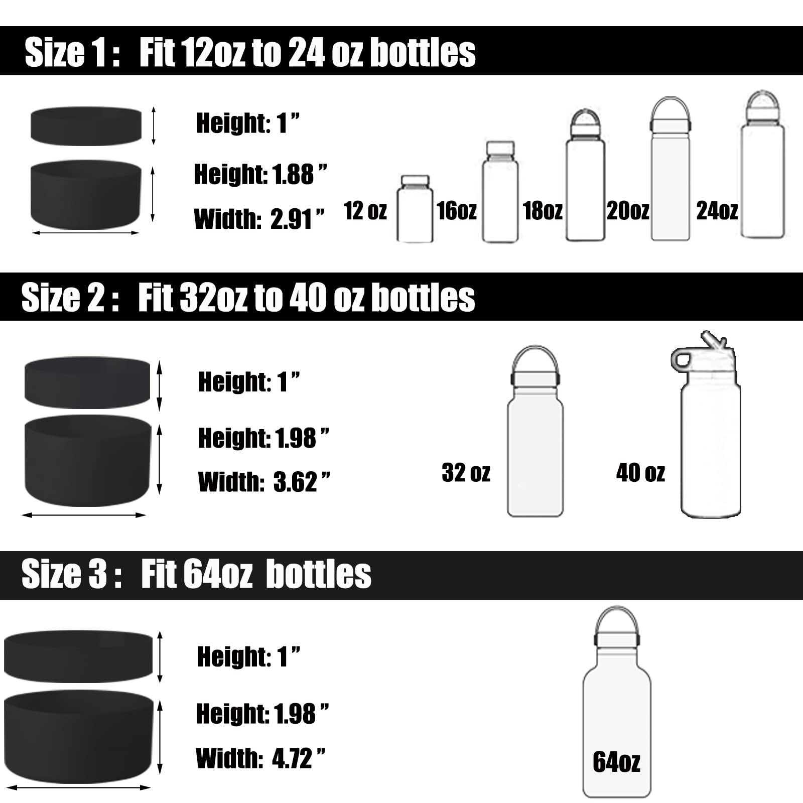 6-Pack Replacement Straws & Flex Bottle Boot for Hydro Flask 32oz-40oz Water Bottles - Durable, Leak-Proof Accessories for Hiking, Gym & Outdoor Activities