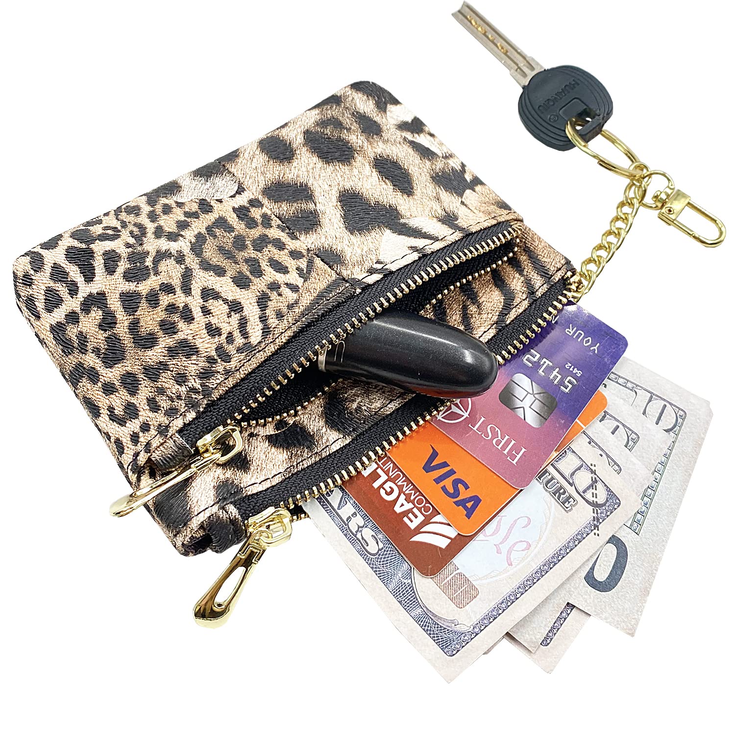 Beurlike Women's RFID Blocking Coin Purse - Small Leather Card Holder & Keychain Wallet for Credit Cards, Cash, and Change | Perfect for Travel, Shopping, and Everyday Use