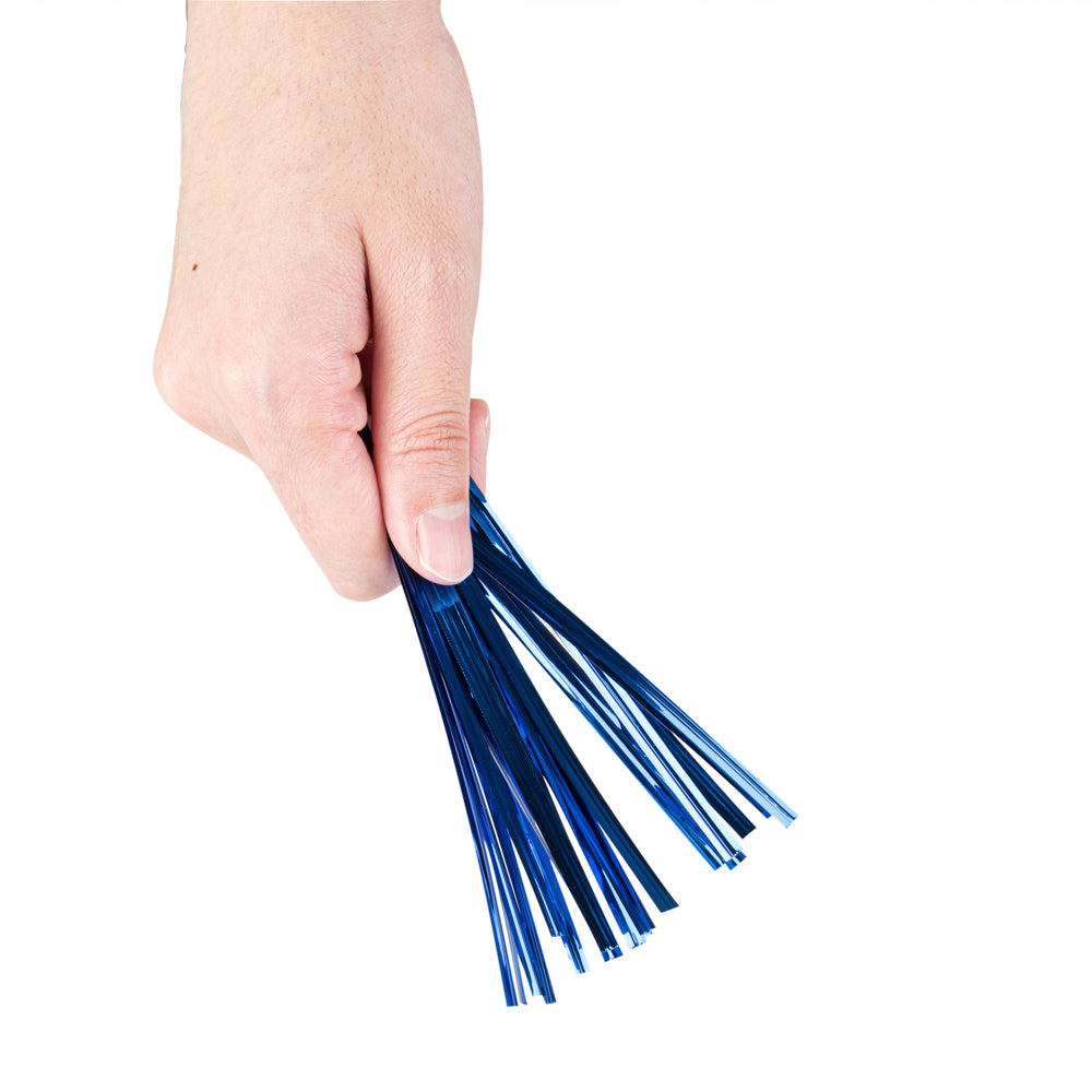 Blue Metallic Twist Ties for Bags - 500 Count Box | Secure Food Storage, Gift Wrapping & Organizing Cables
