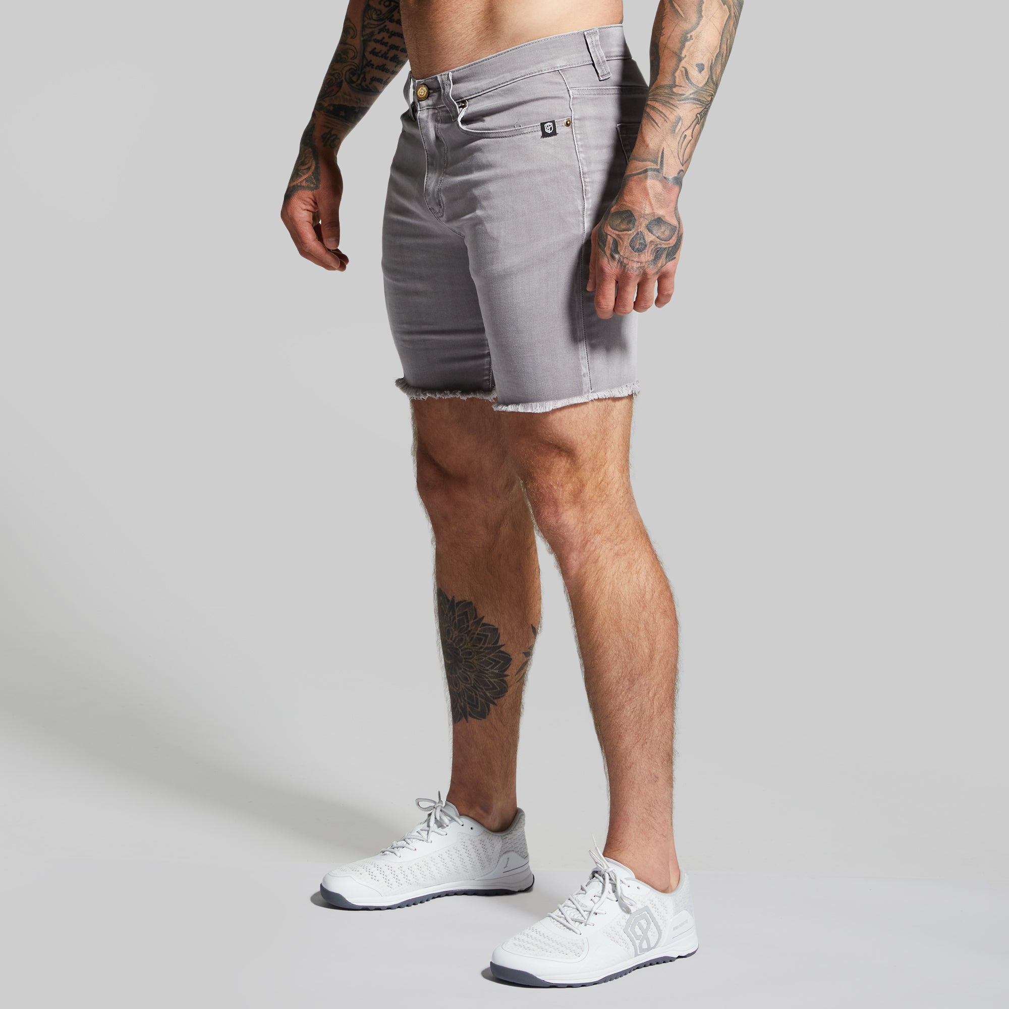 FLEX Stretchy Jort 7 - Comfortable Denim Shorts for Men & Women (Grey) | Perfect for Casual Wear, Summer Outfits & Outdoor Activities