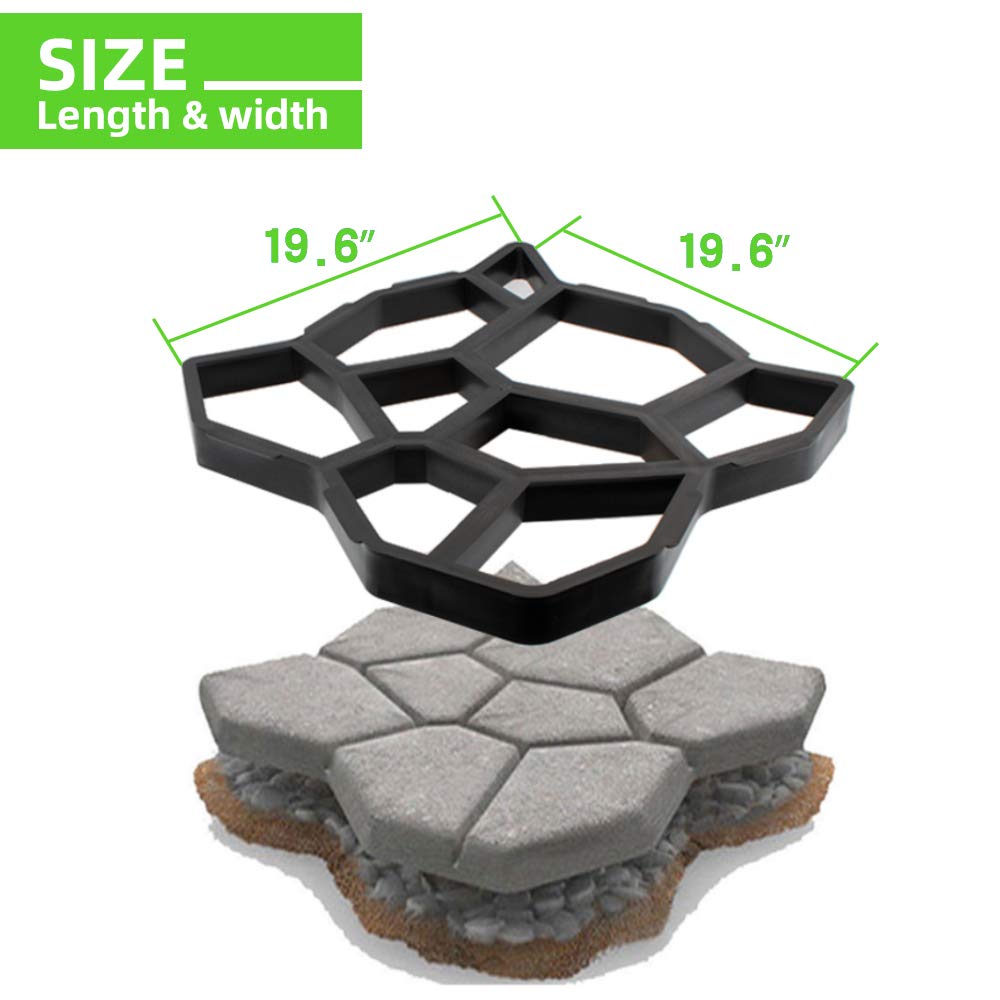 2 Pack Large Walk Maker Molds for Concrete Stepping Stones - 19.6