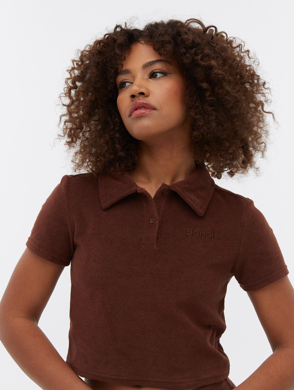 Stylish Filby Terry Crop Polo T-Shirt for Women - Trendy Summer Casual Top for Outfits & Layering