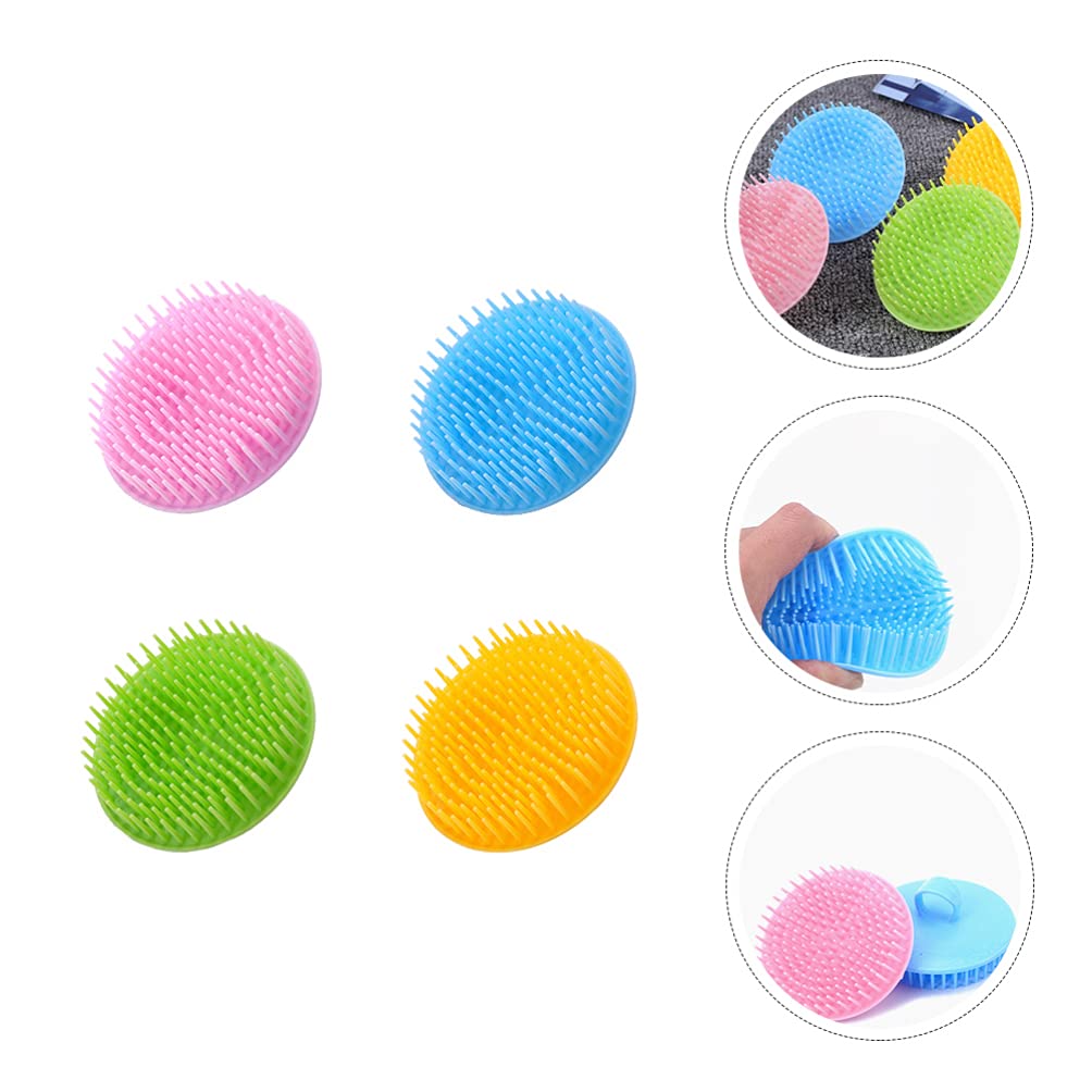 4-Piece Hair Scalp Massage Brush Set - Shampoo Brush & Head Massager for Deep Cleaning & Relaxation - Perfect for Hair Washing, Scalp Care & Stress Relief at Home or Salon