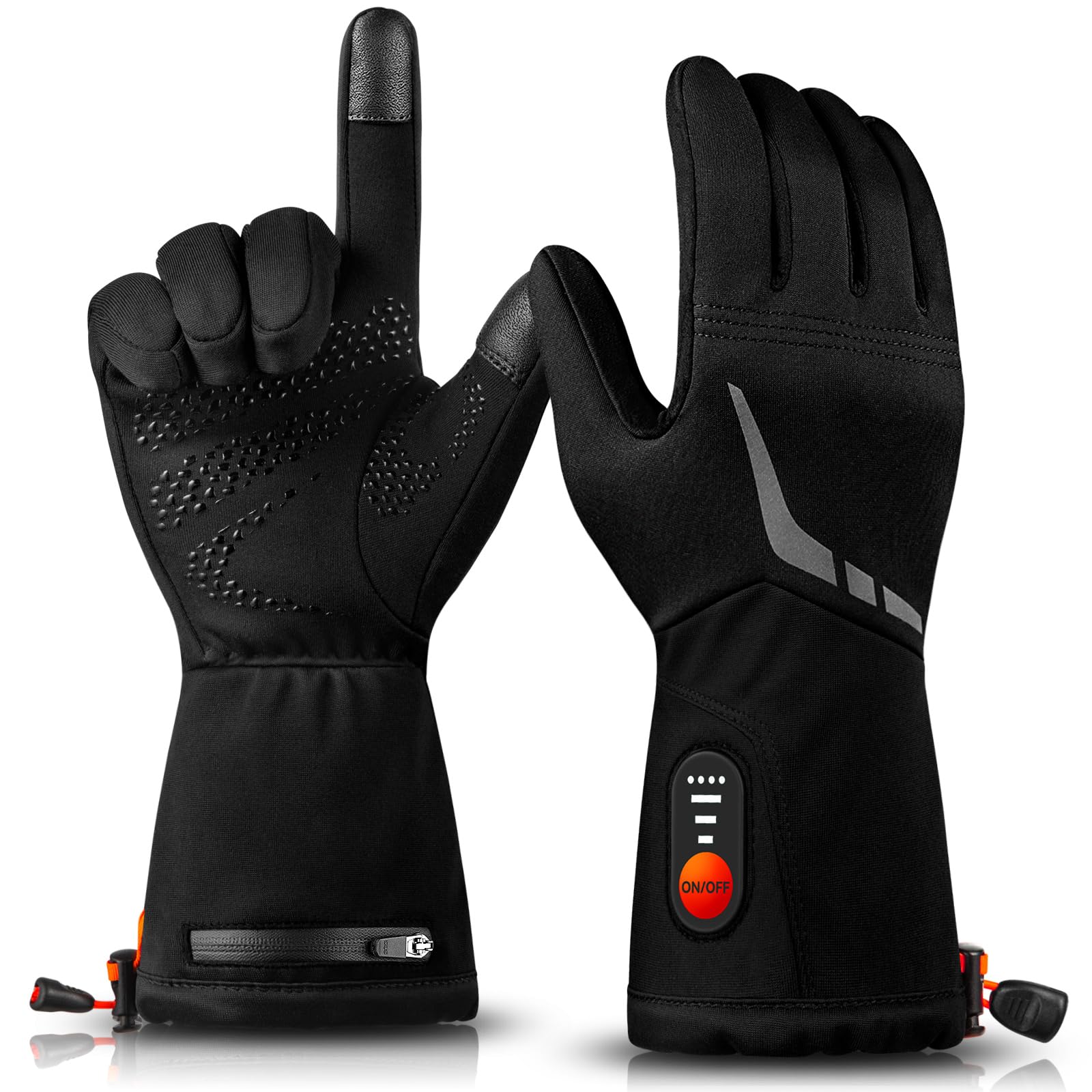 MATKAO 3000mAh Rechargeable Heated Gloves for Men & Women - 2-in-1 Electric Battery Heated Glove Liners (XS) - Perfect for Skiing, Snowboarding & Winter Outdoor Activities