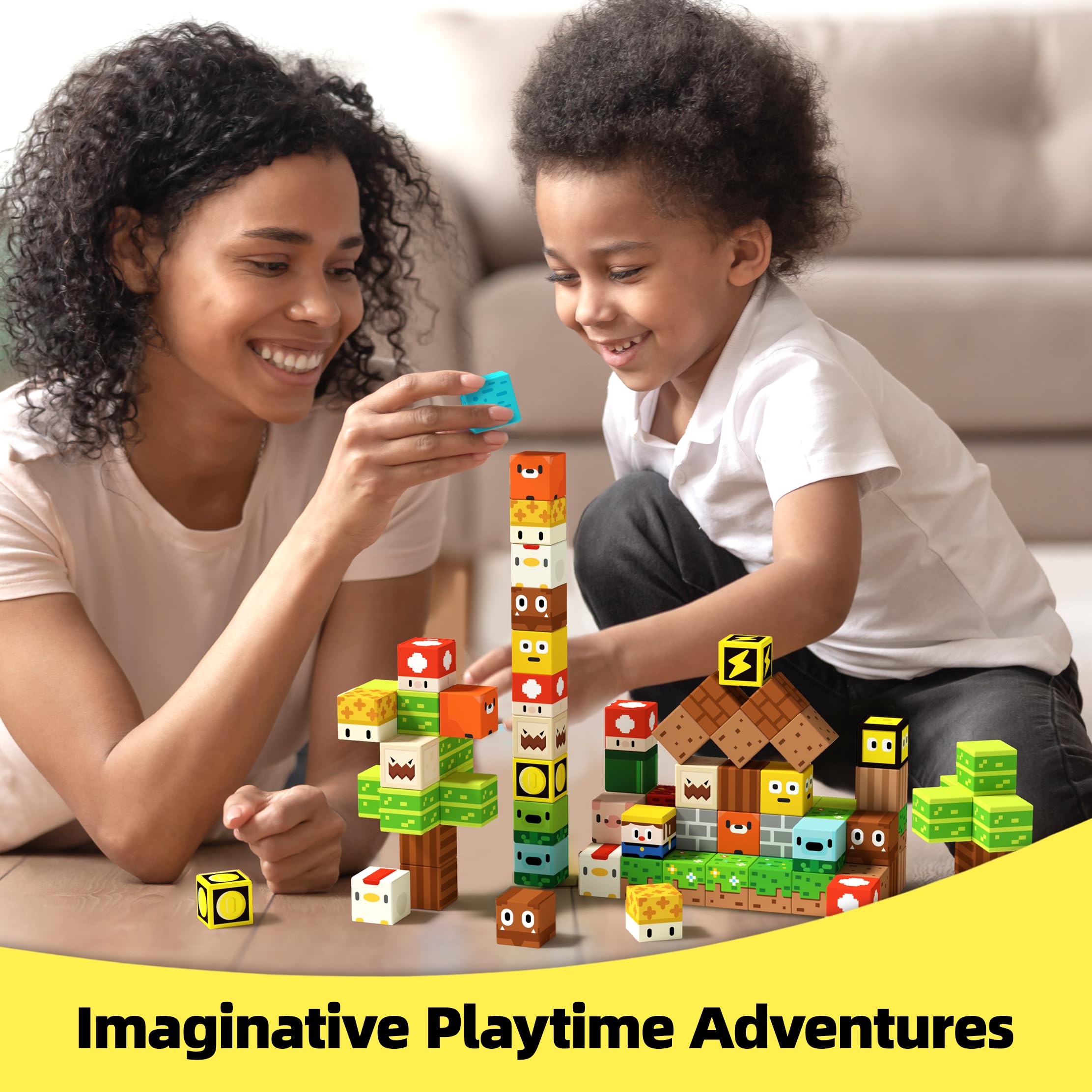 GobiDex 100PCS Magnetic Building Blocks for Kids Ages 3+ | STEM Educational Construction Toys for Boys & Girls | Creative Learning Sensory Gift for Birthday & Christmas | Perfect for Classroom, Home Play & STEM Activities (1 Inch)