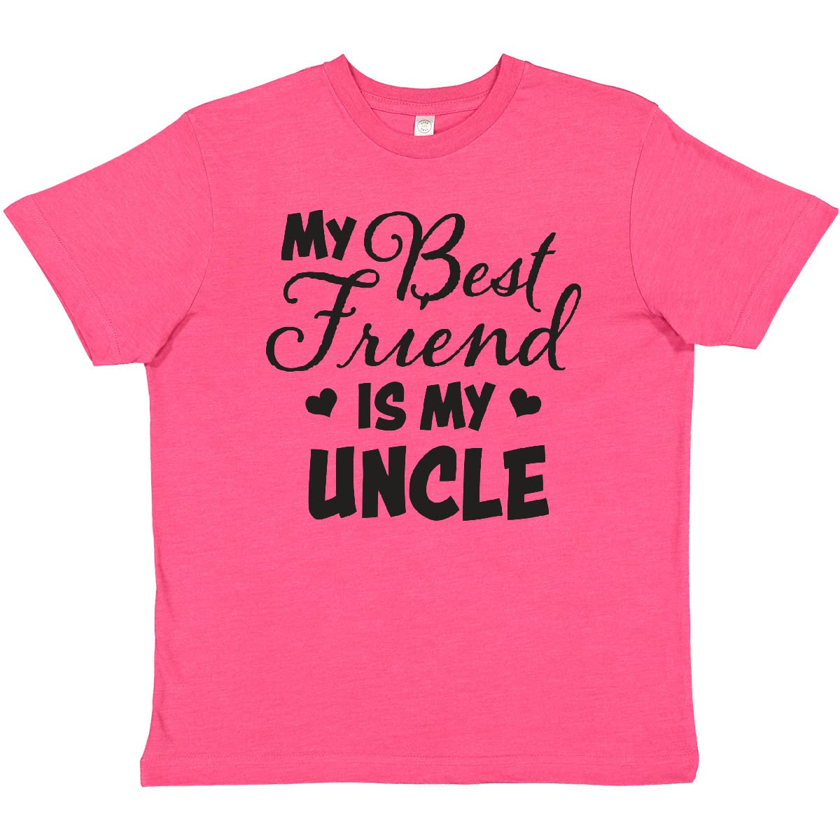 Inktastic My Best Friend is My Uncle with Hearts Youth T-Shirt - Perfect for Family Gatherings & Casual Outings
