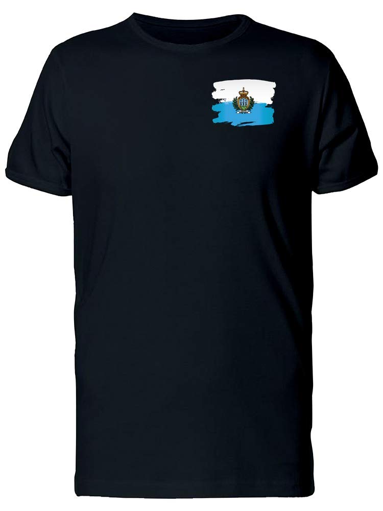San Marino Flag Print Men's T-Shirt - Patriotic Graphic Tee for Casual Wear & National Pride