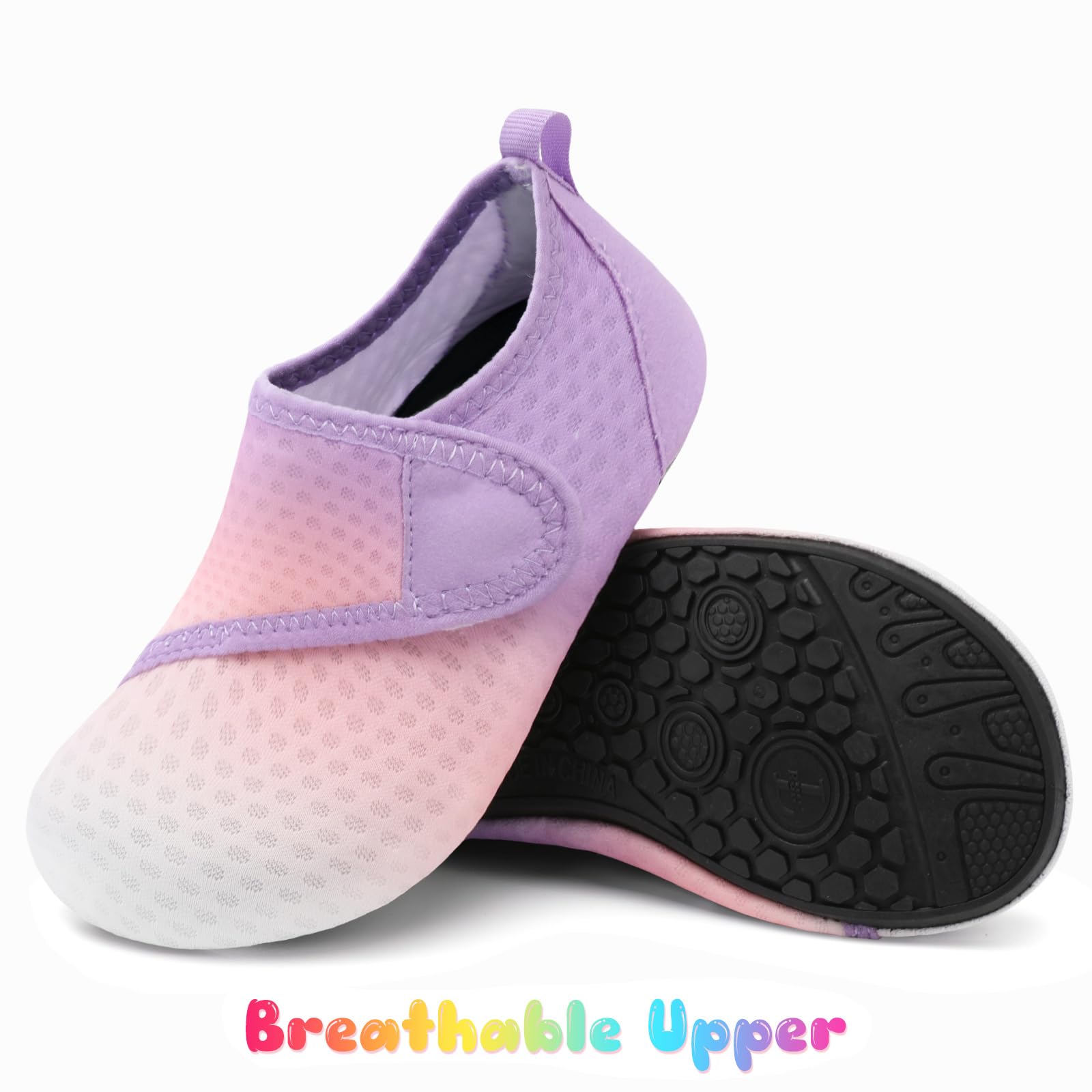 Kids Water Shoes for Boys & Girls - Breathable Quick-Dry Aqua Socks for Beach, Pool, Swimming & Summer Activities | Non-Slip Athletic Water Shoes
